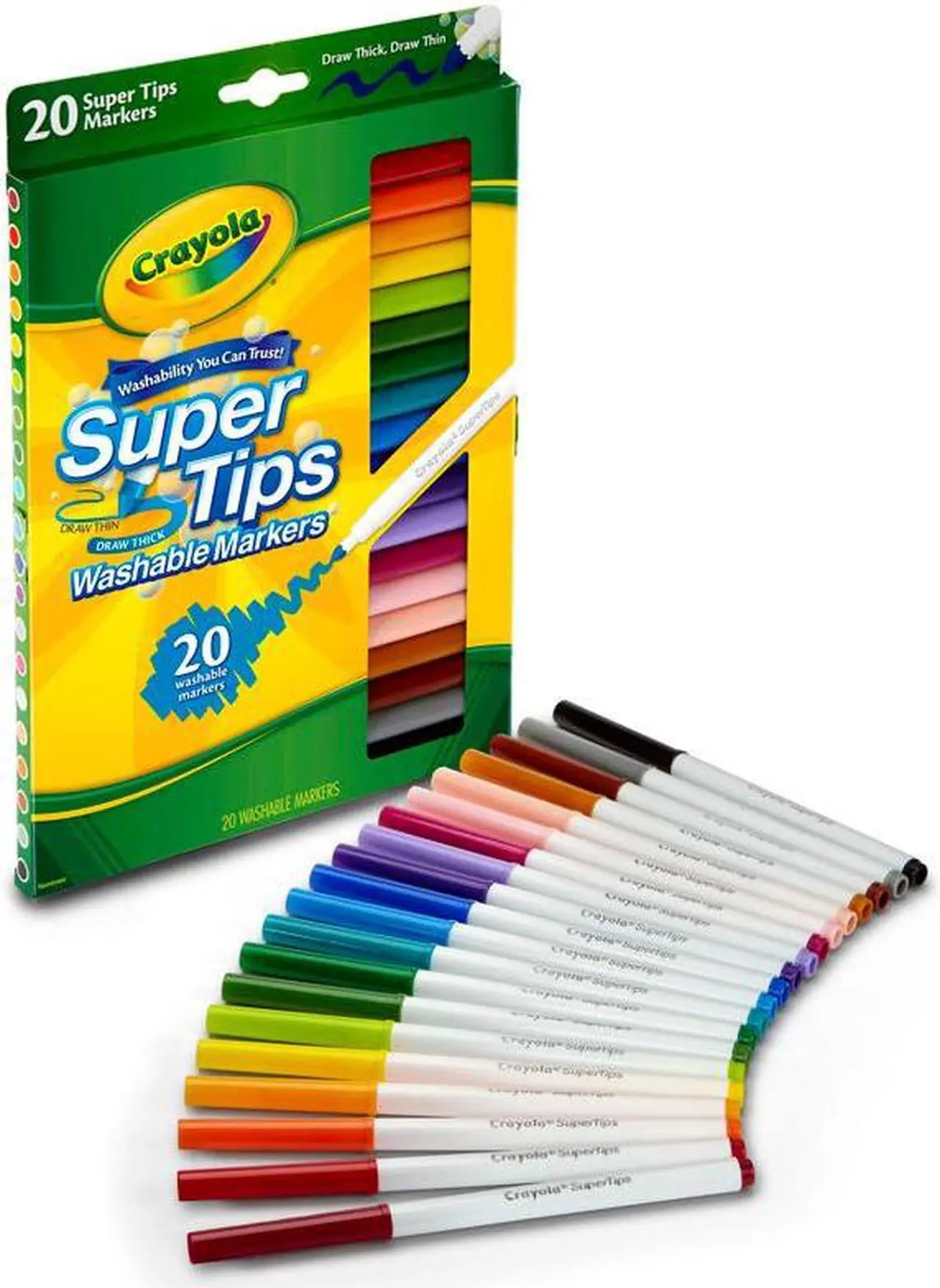 Alt view image 14 of 20 - Crayola Marker,Wsh,Sptp,20/St,Ast 588106