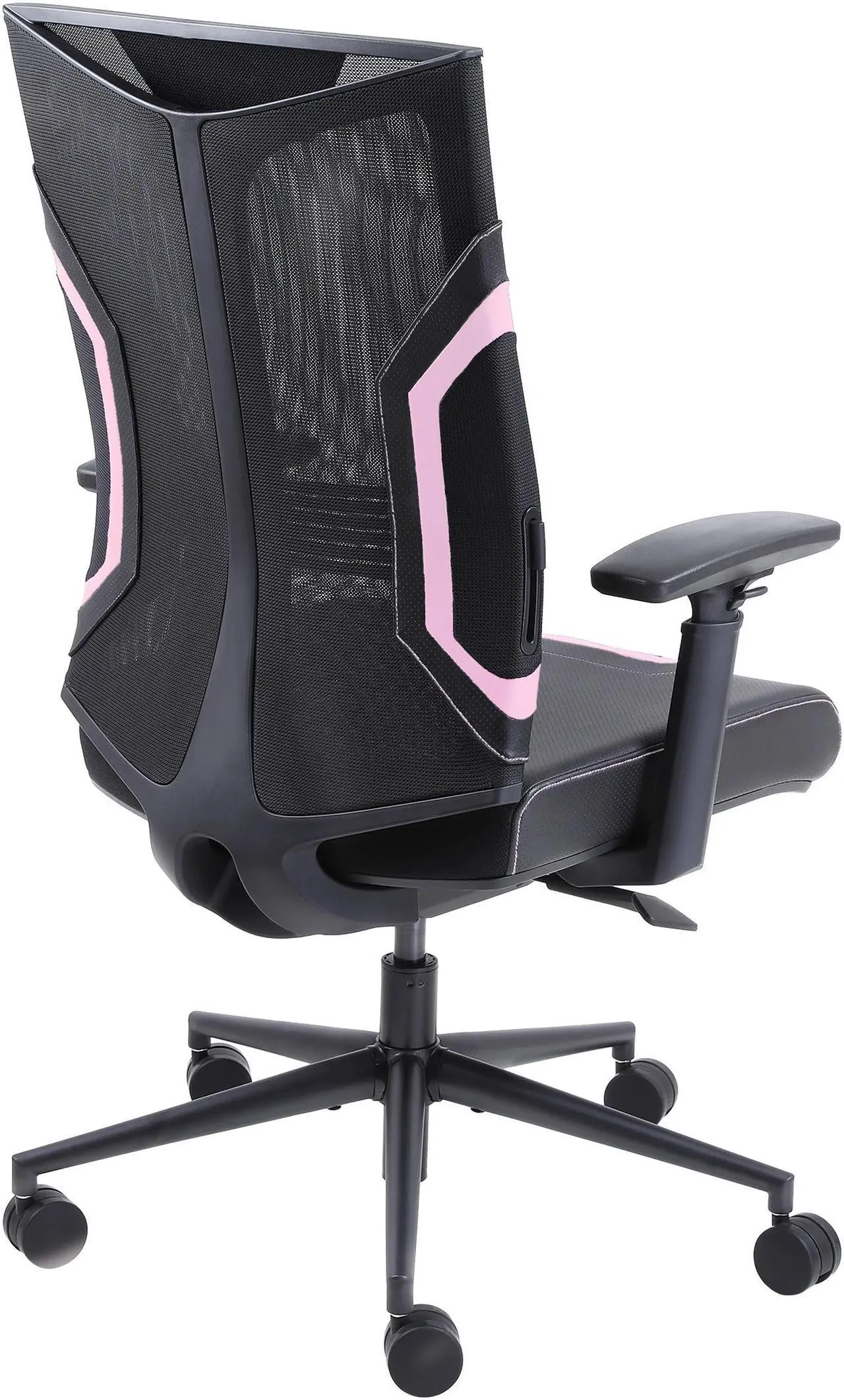 Main image of Dowinx Gaming Office Chair With 3D Armrests, Breathable Mesh Desk Chairs Headrest, Low-Back Ergonomic Chair with Lumbar Support and Reclines, Perforated Leather Task Chair for Office Home Black Pink