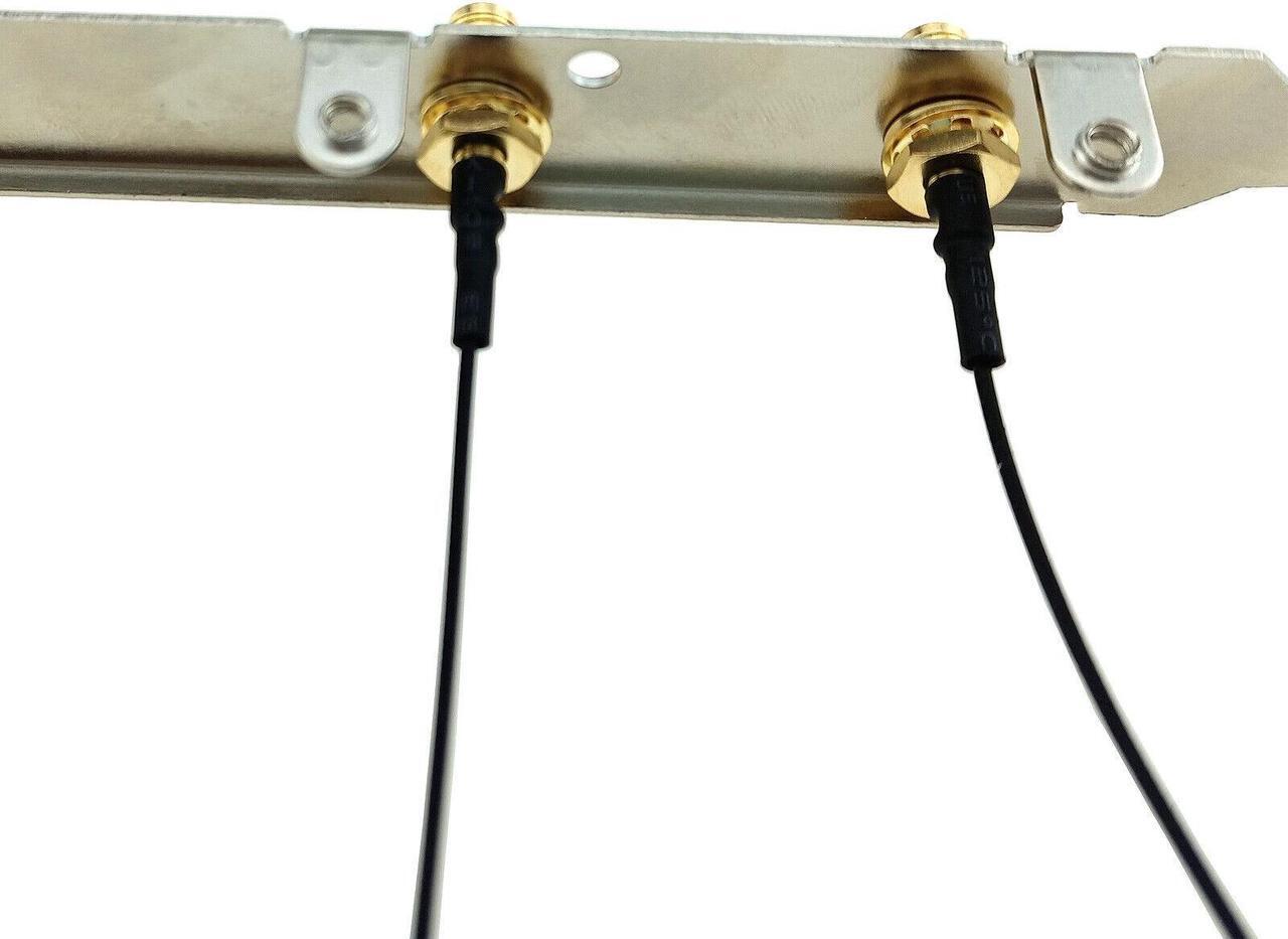 Alt view image 2 of 7 - QAREQU M.2 Wireless Extension Cable 8dBi Dual Band WiFi Bluetooth Antenna PC Rear Full Height Panel