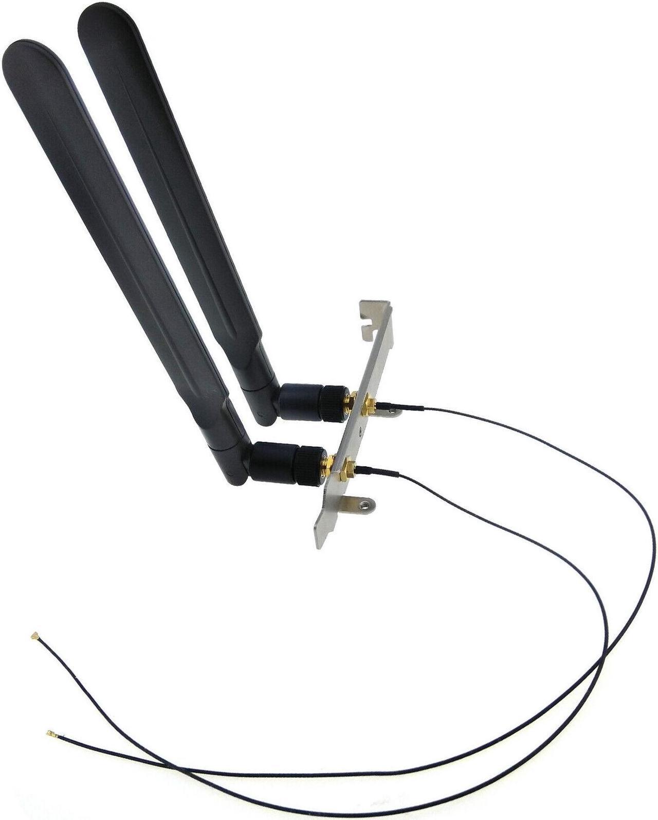 Main image of QAREQU M.2 Wireless Extension Cable 8dBi Dual Band WiFi Bluetooth Antenna PC Rear Full Height Panel