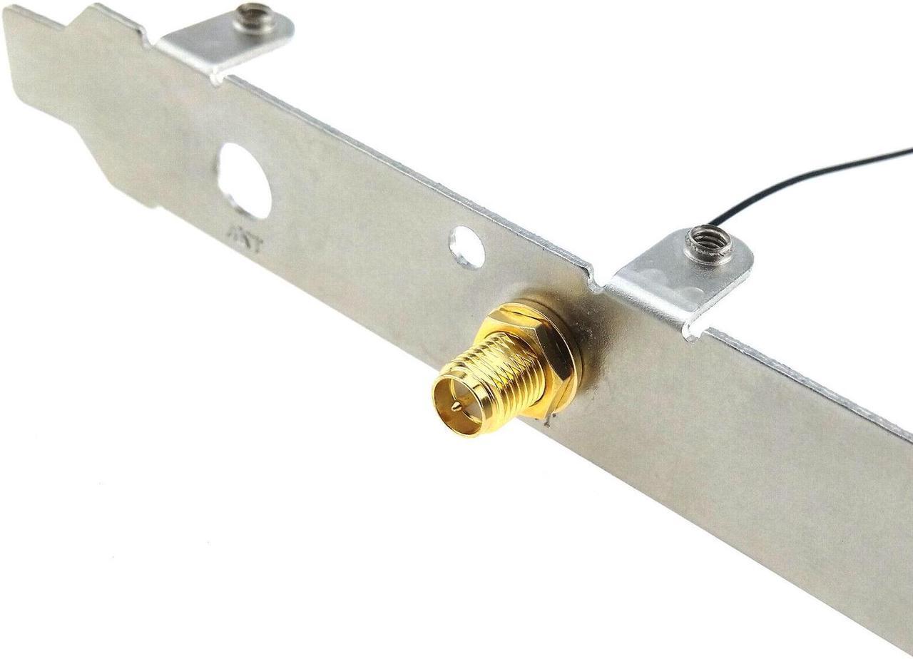 Alt view image 5 of 7 - QAREQU M.2 Wireless Extension Cable 8dBi Dual Band WiFi Bluetooth Antenna PC Rear Full Height Panel