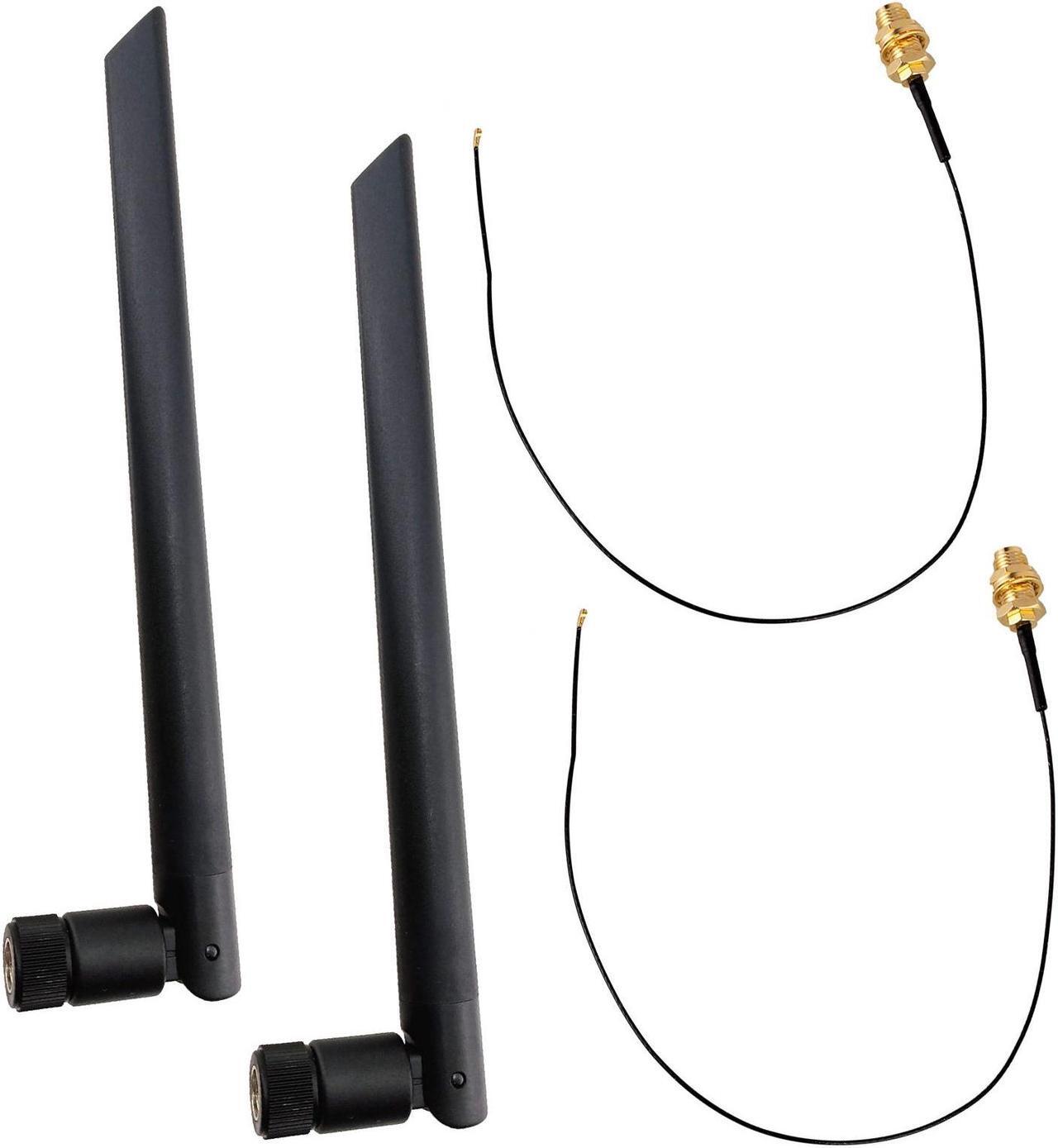 Main image of QAREQU 6dBi Wireless LAN Antenna RP-SMA MHF4 Extension Cable for M.2 WiFi Network Card