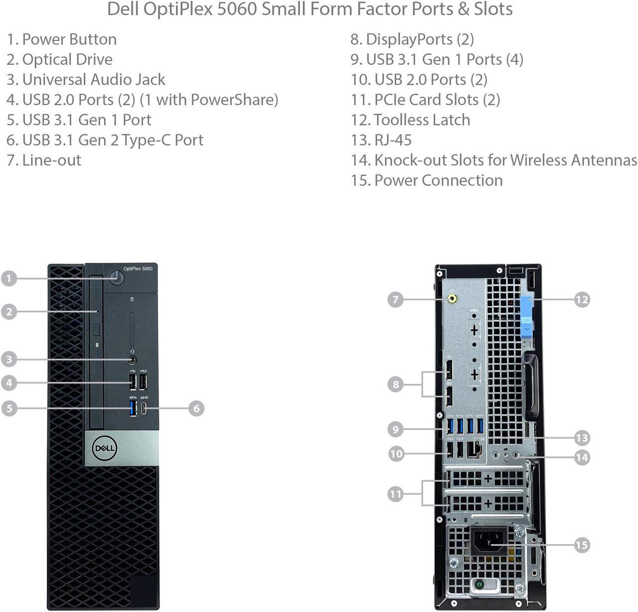 Alt view image 6 of 7 - Dell Optiplex 5060 SFF Desktop - 8th Gen Intel Core i7-8700 6-Core Processor up to 4.60 GHz, 32GB DDR4 Memory, 1TB SSD + 6TB SATA HDD, Intel UHD Graphics 630, DVD Burner, Windows 10 Pro (64-bit)