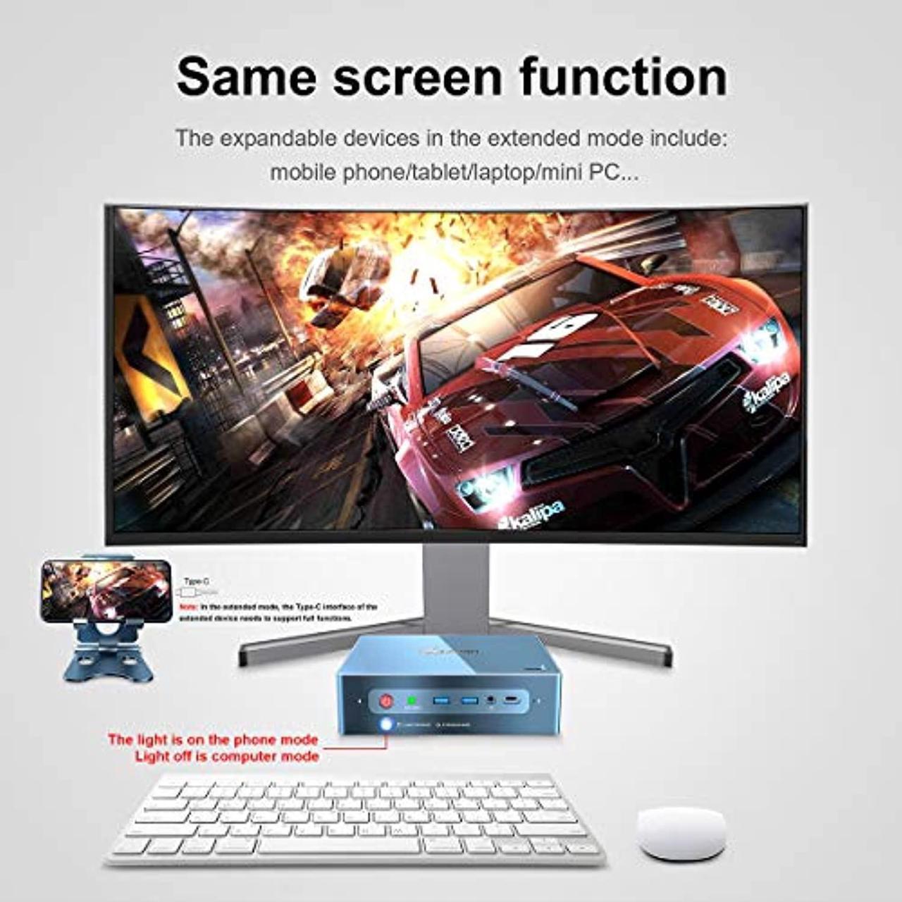 Alt view image 3 of 5 - Beelink GTR PRO Mini PC Windows 10 Pro,AMD Ryzen 5 3550H Processor(up to 3.7 GHz) 16GB DDR4 512GB NVMe SSD+1TB HDD,WiFi 6,BT5.0,Dual Gigabit Ethernet,Multi-Screen Interactive,4K Hi-Fi soundGaming PC
