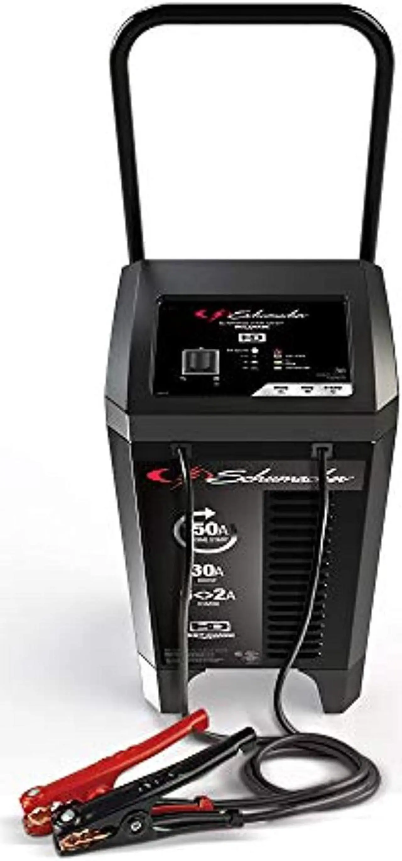 Main image of Schumacher SC1364 150 Amp 20 Amp 12V Fully Automatic Smart Battery Charger 150A Engine Starter 20A Boost Maintainer and Auto Desulfator Pre-Assembled Wheels For Cars, Trucks, SUVs, RV Batteri (SC1364)