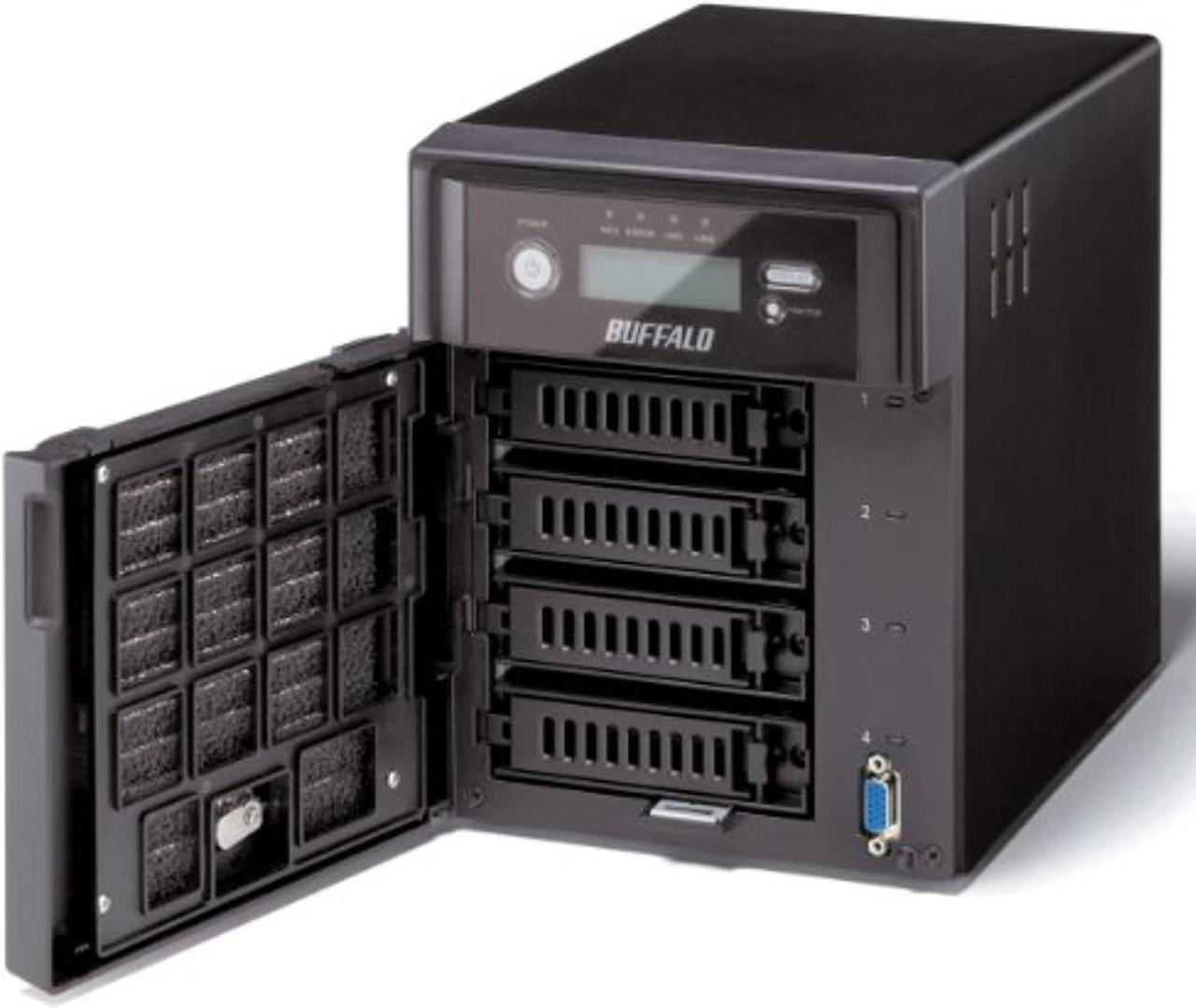 Alt view image 3 of 5 - Buffalo TeraStation Pro Quad 4-Bay 4 TB (4 x 1 TB) RAID Network Attached Storage (NAS) - TS-QVH4.0TL/R6,Black (TS-QVH4.0TL/R6)