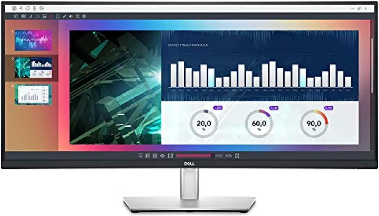 Main image of Dell 34 Inch Ultrawide Monitor, WQHD (Wide Quad High Definition), Curved USB-C Monitor (P3421W), 3440 x 1440 at 60Hz, 3800R Curvature, 1.07 Billion Colors, Adjustable, Black (Latest Mode (DELL-P3421W)