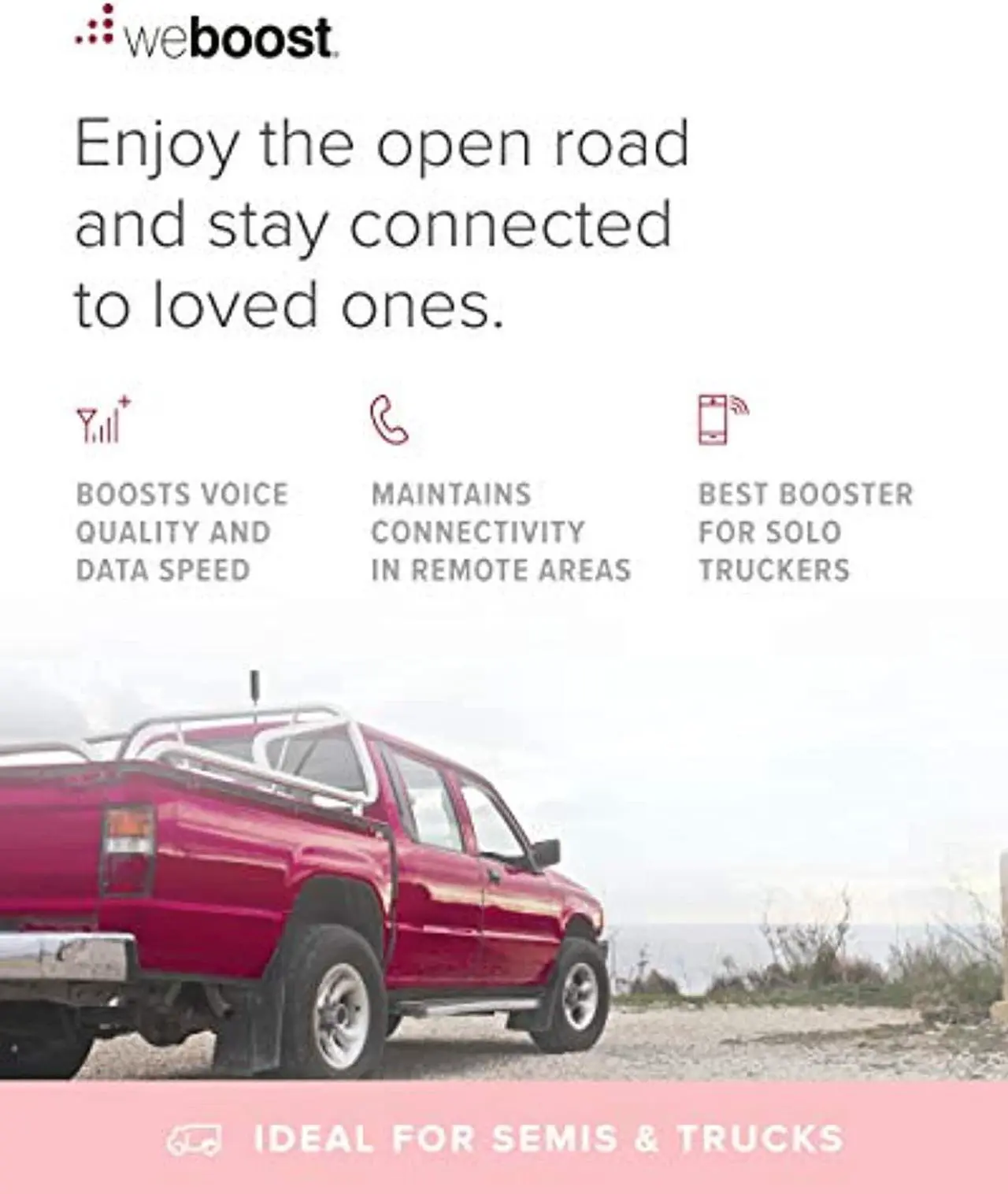 Alt view image 2 of 5 - weBoost Drive Sleek OTR (470235) Truck Cell Phone Signal Booster | U.S. Company | All U.S. Carriers - Verizon, AT and T, T-Mobile, Sprint  and  More | FCC Approved (470235)