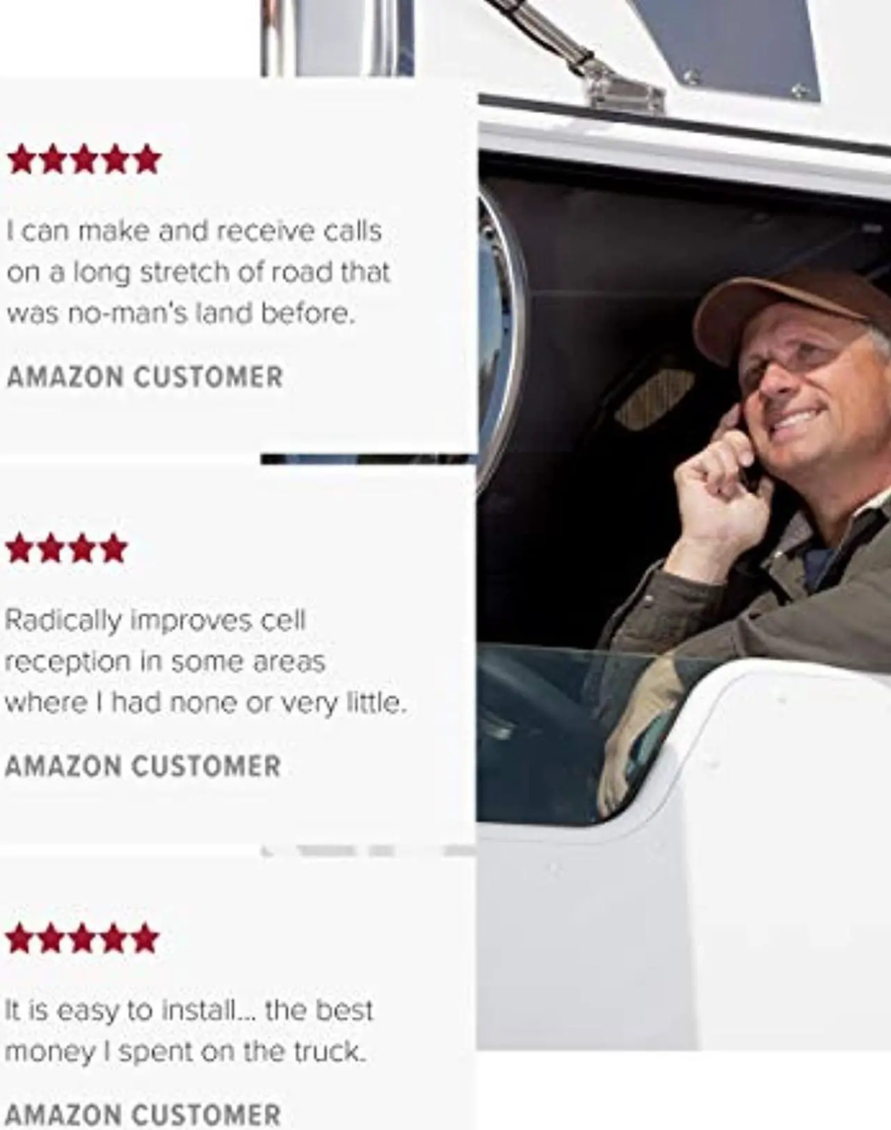 Alt view image 5 of 5 - weBoost Drive Sleek OTR (470235) Truck Cell Phone Signal Booster | U.S. Company | All U.S. Carriers - Verizon, AT and T, T-Mobile, Sprint  and  More | FCC Approved (470235)