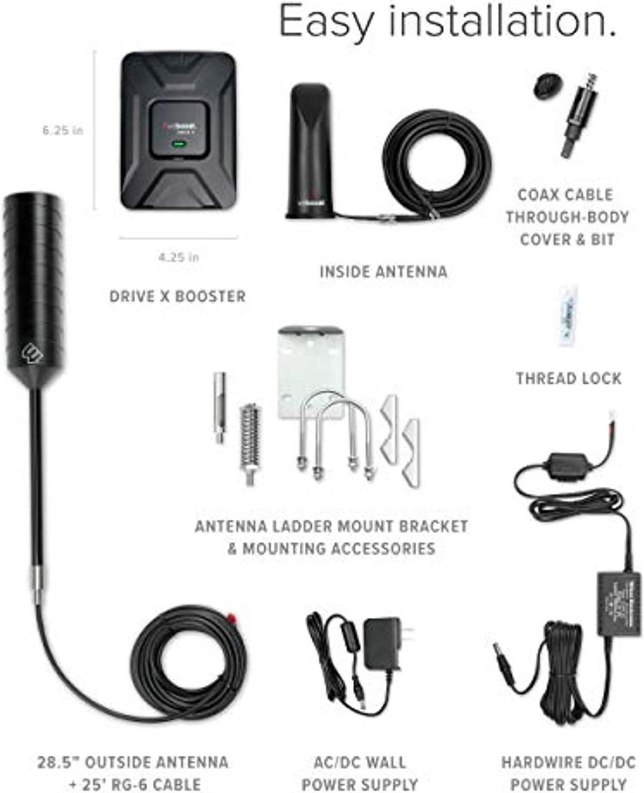 Alt view image 2 of 5 - weBoost Drive X RV (471410) Cell Phone Signal Booster | U.S. Company | All U.S. Carriers - Verizon, AT and T, T-Mobile, Sprint  and  More | FCC Approved, RV  and  Motorhome Moving + Stationar (471410)
