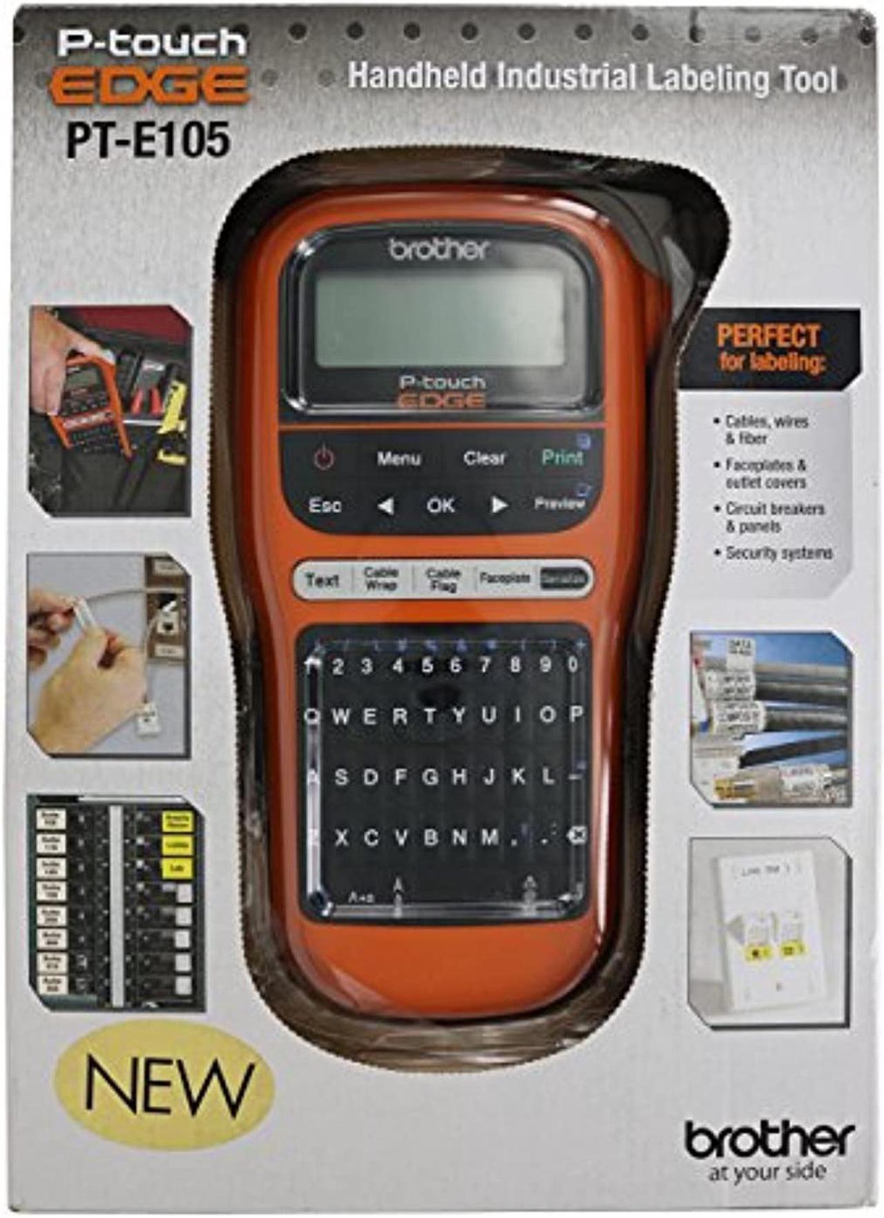 Alt view image 5 of 5 - Brother PT-E105 P-Touch Edge Handheld Industrial Label Maker with Interactive Menu and Automatic Lamination (AAA Batteries Not Included) (PT-E105)