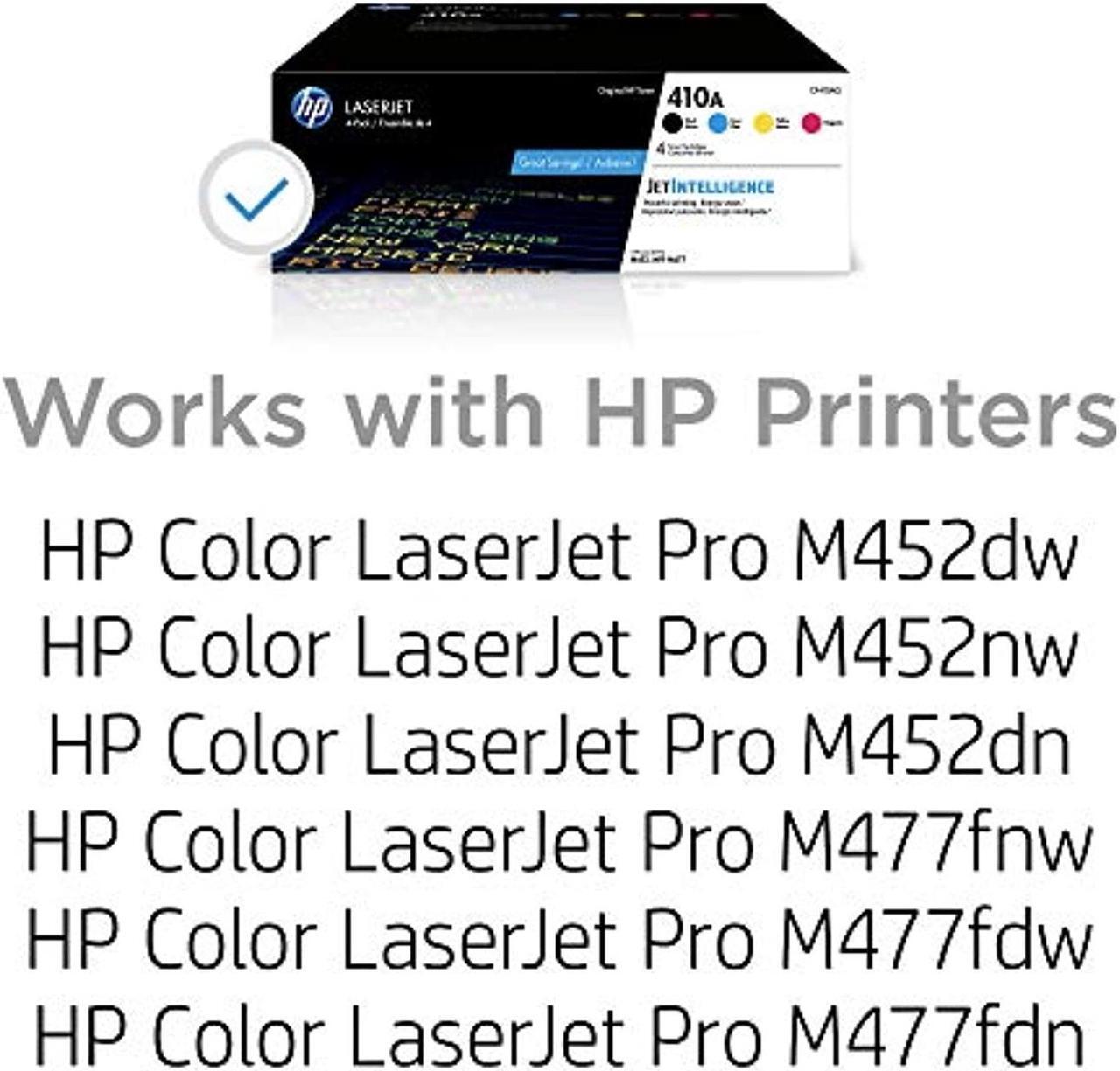 Alt view image 5 of 5 - HP 410A | CF410A, CF411A, CF412A, CF413A | 4 Toner Cartridges | Black, Cyan, Magenta, Yellow (CF410AQ)