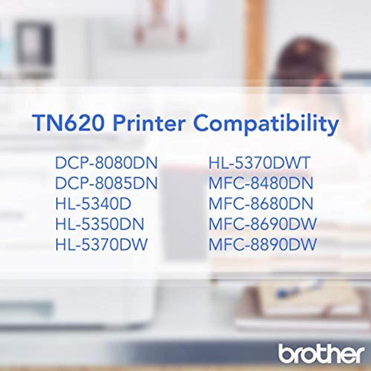 Alt view image 3 of 5 - Brother TN-620 DCP-8080 8085 HL-5340D 5350 5370 MFC-8480 8680 8690 8890 Toner Cartridge (Black) in Retail Packaging, 1 Size (TN620)