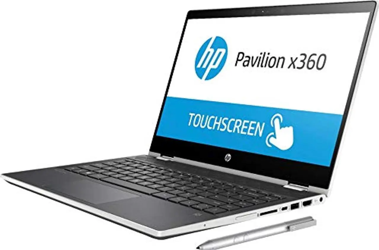 Alt view image 3 of 3 - Newest HP Pavilion x360 14" HD WLED Touchscreen 2-in-1 Convertible Laptop, Intel Core i3-8130U up to 3.4GHz, 8GB DDR4, 128GB SSD, 802.11ac, Bluetooth, USB-C, HDMI, HP Active Stylus Pen, Windows 10