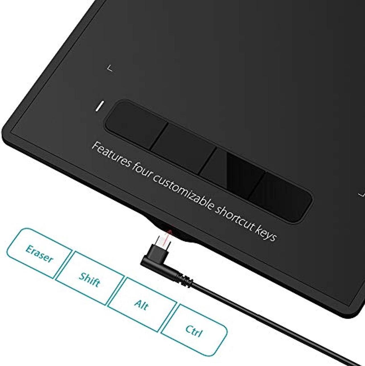 Alt view image 4 of 5 - XP-PEN Star G960S Plus Graphic Tablets Drawing Pen Tablet 9x6 inch with Battery-Free Tilt Support PH2 Stylus Digital Eraser (4 Shortcut Keys) (StarG960)