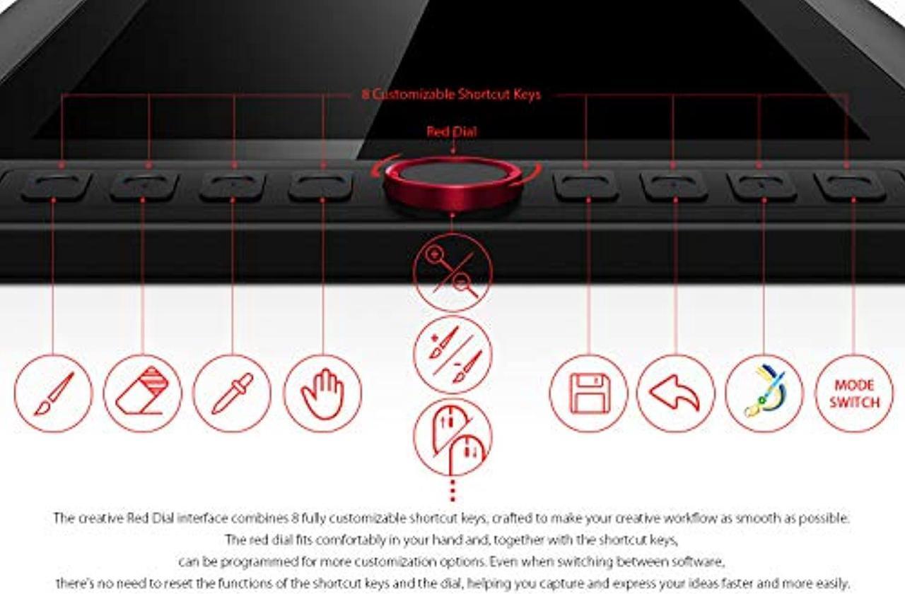 Alt view image 2 of 5 - XP-PEN Artist13.3 Pro 13.3 Inch IPS Drawing Monitor Pen Display Full-Laminated Graphics Drawing Monitor with Tilt Function and 8 Shortcut Keys (8192 Levels Pen Pressure, 123% sRGB) (Artist13.3Pro)
