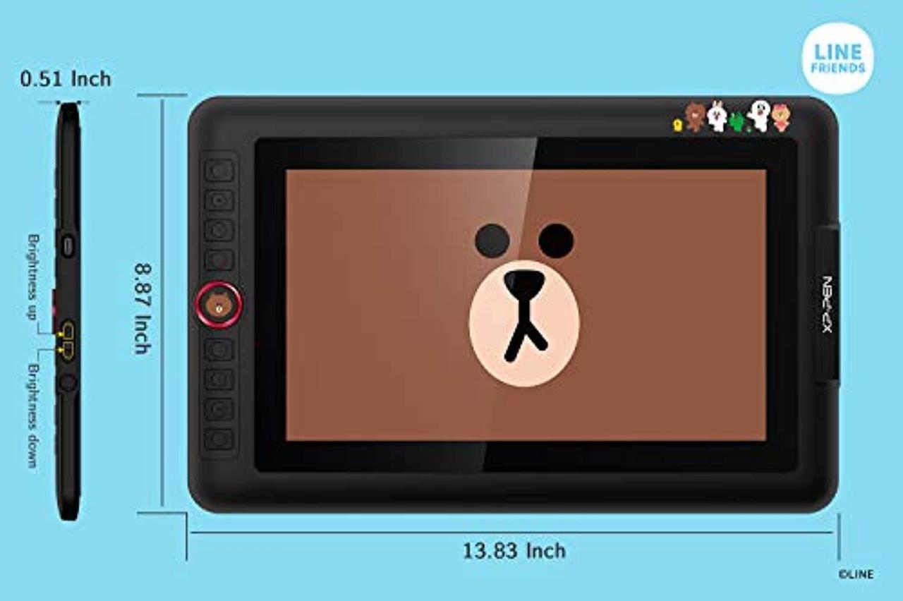 Alt view image 4 of 5 - XP-PEN Drawing Monitor Artist12 Pro Pen Display Line Friends Edition Drawing Tablet for Digital Drawing Beginner and Animation(Tilt Support 8192 Levels Pressure Sensitivity)