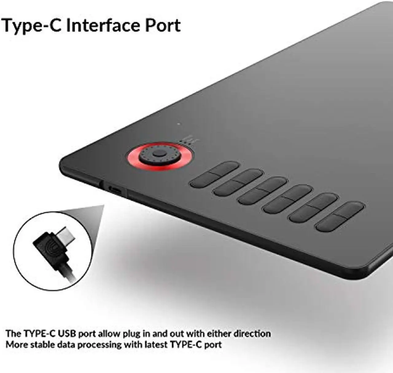 Alt view image 5 of 5 - VEIKK A15 Pro Graphics Drawing Tablet 10 x 6 inch Digital Drawing Tablet with 12 Hotkeys and a Quick Dial (8192 Level Pressure Battery -Free Stylus) (VKA15PRO001)