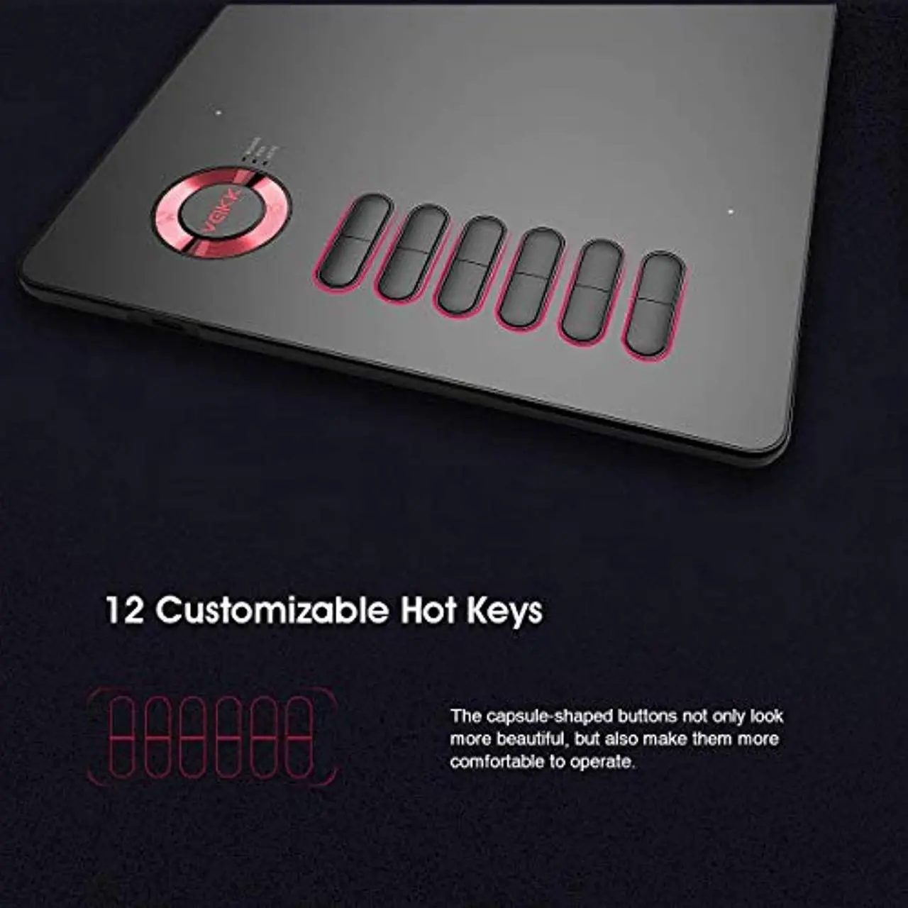 Alt view image 5 of 5 - VEIKK A15 Graphic Drawing Tablet 10x6 inch Digital Pen Tablet with Battery-Free Passive Stylus and 12 Shortcut Keys (VEIKK-A15)