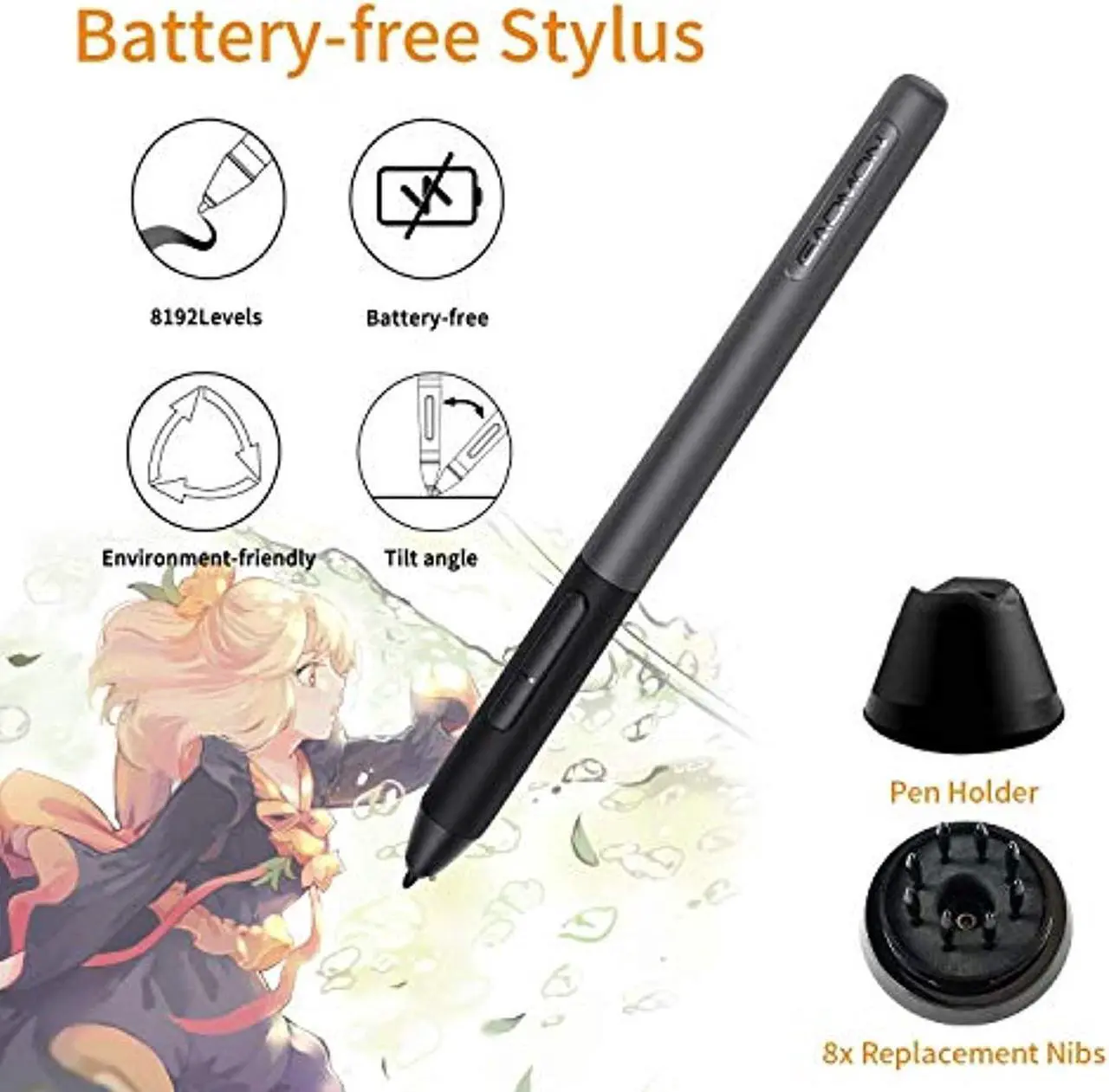 Alt view image 4 of 5 - GAOMON PD1161 Drawing Monitor  and  GAOMON Passive Pen AP50 for PD1161/PD1561/PD156PRO Only