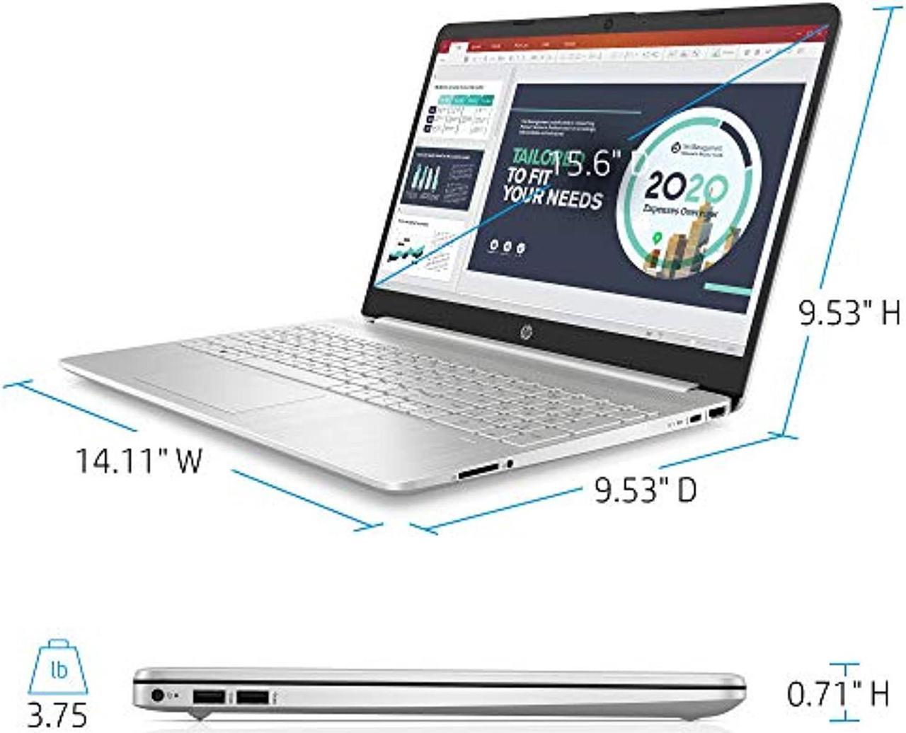 Alt view image 4 of 5 - 2021 HP 15.6" HD LED Laptop PC, Intel Core i3-1005G1 Processor, 8GB RAM, 256GB SSD, Wi-Fi 5, HDMI, Webcam, Bluetooth, Windows 10 S, Natural Silver, W/ IFT Accessories (15-dy100x)