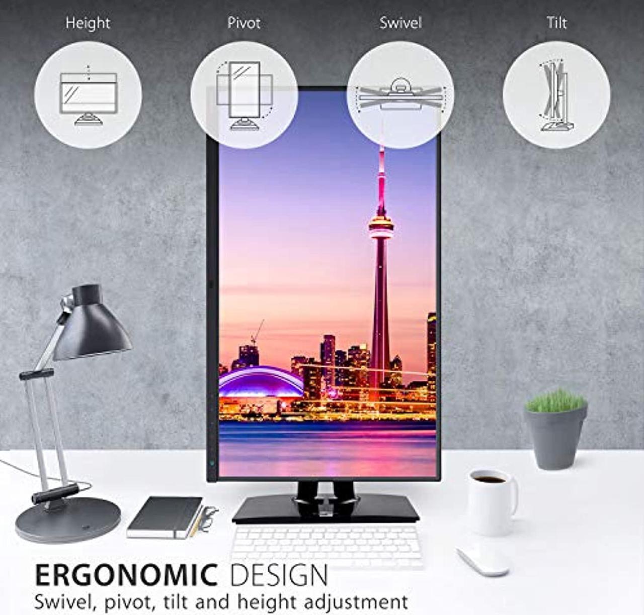 Alt view image 4 of 5 - ViewSonic VP2785-4K 27-Inch Premium IPS 4K Monitor with Advanced Ergonomics, ColorPro 99%A AdobeRGB Rec 709, 14-bit 3D LUT, Eye Care, 65W USB C, HDMI, DP for Home and Office (VP2785-4K)