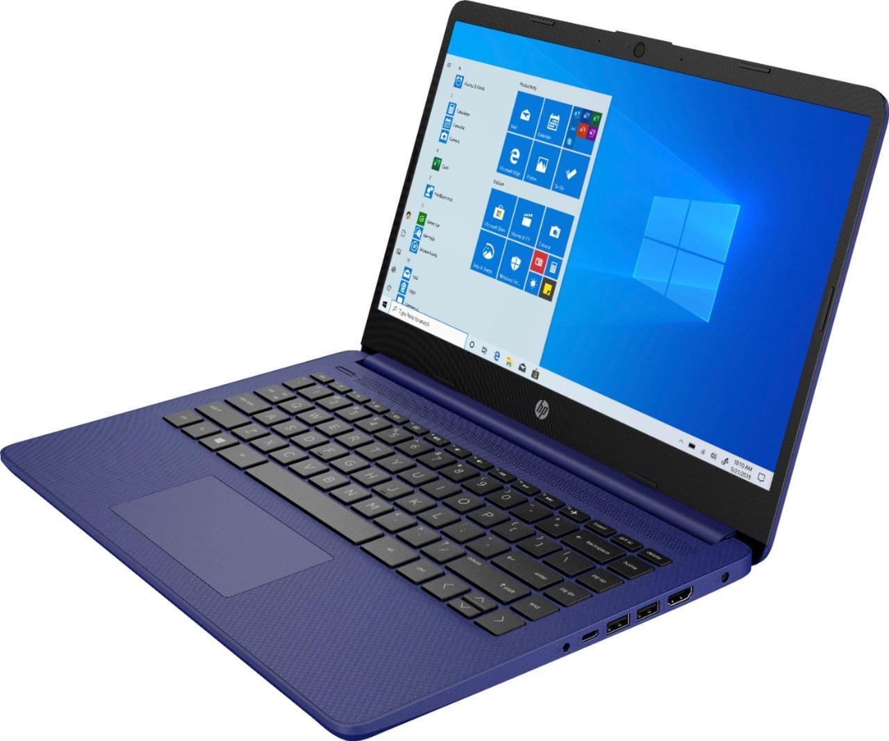 Alt view image 2 of 7 - HP - 14" Laptop - Intel Celeron - 4GB Memory - 64GB eMMC - Indigo Blue (14-DQ0005DX)