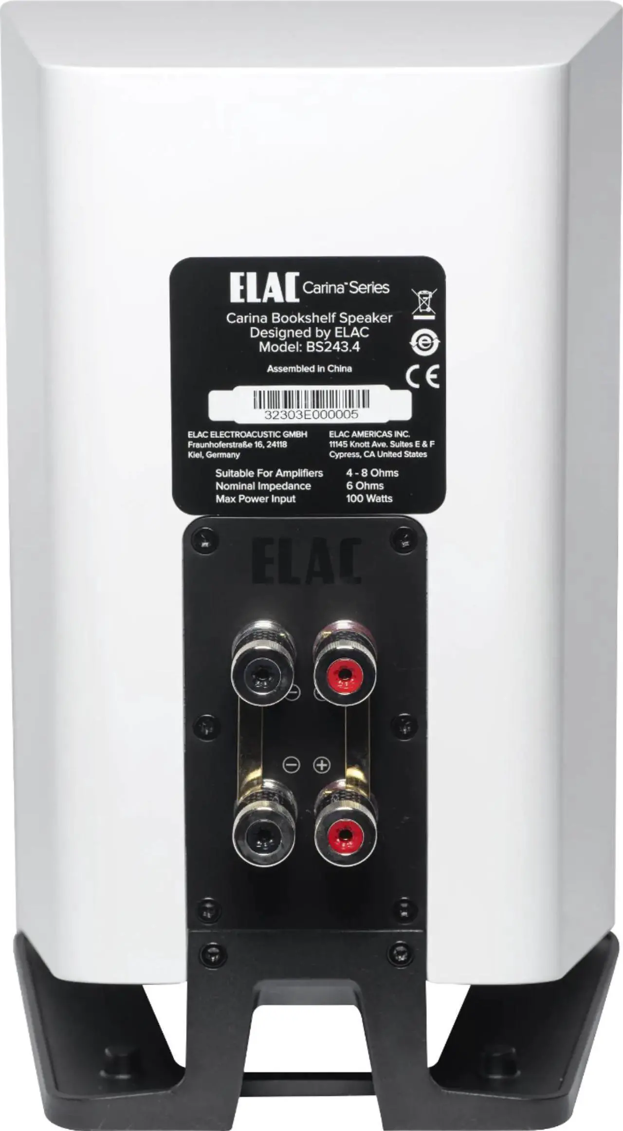 Alt view image 4 of 9 - Elac BS243.4-SW Carina Premium Bookshelf Speakers - (Pair) Satin White