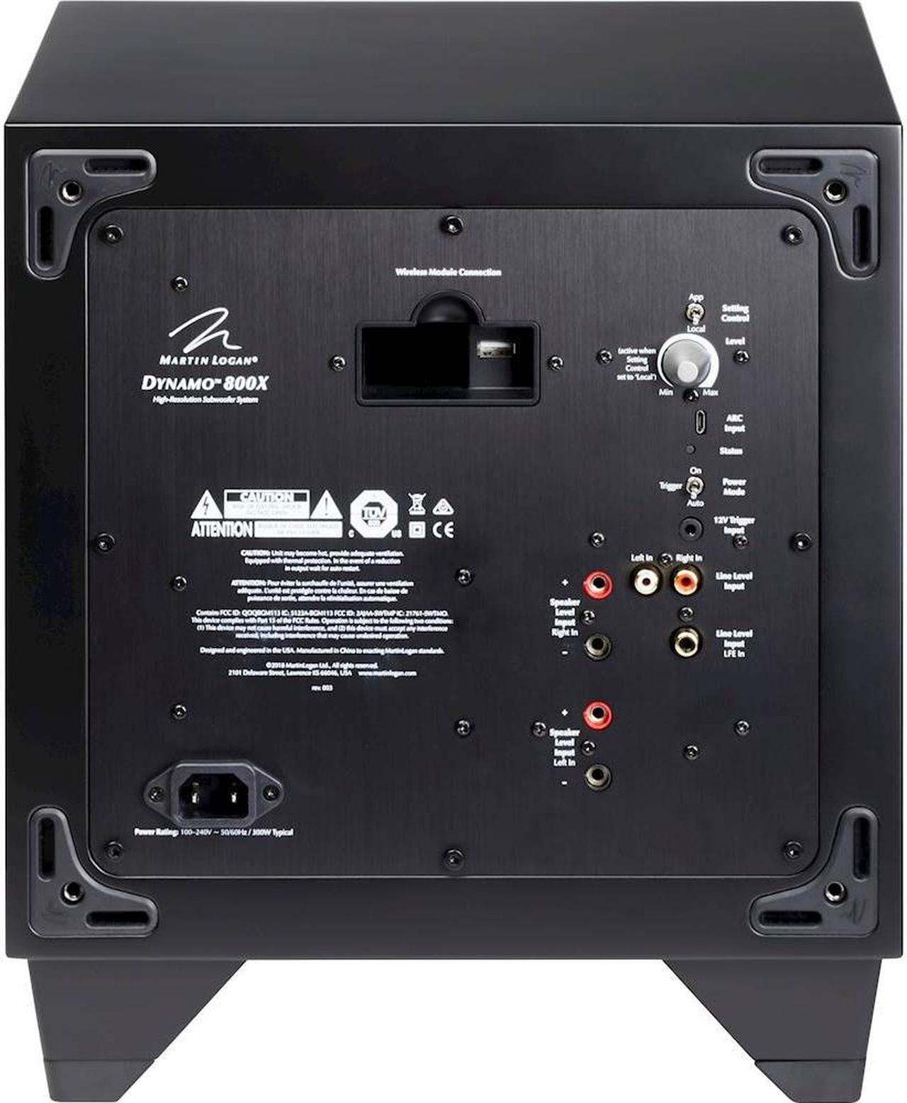 Alt view image 3 of 3 - MartinLogan - Dynamo 800X Hi-Res 10" 300W Subwoofer - Satin Black (DYN800XD)