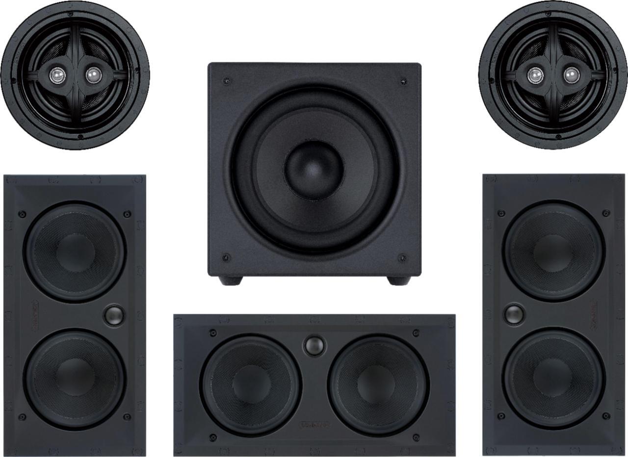 Main image of Sonance - MAG5.1 PREMIUM - Mag Series  5.1-Ch. Premium 6-1/2" In-Wall Surround Sound Speaker System with Wireless Subwoofer (Each) - Paintable White (MAG5.1PREMIUM)