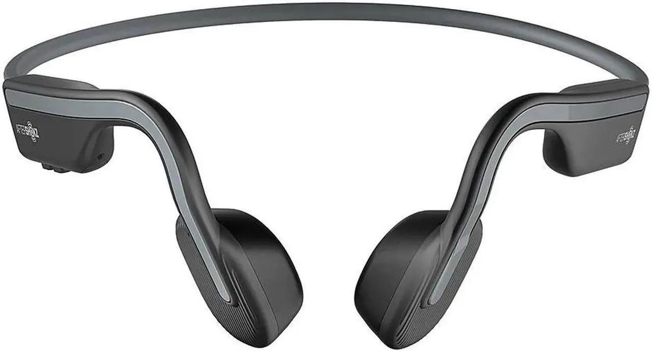 Alt view image 7 of 10 - Aftershokz OpenMove Open-Ear Wireless Headphones (Slate Grey)