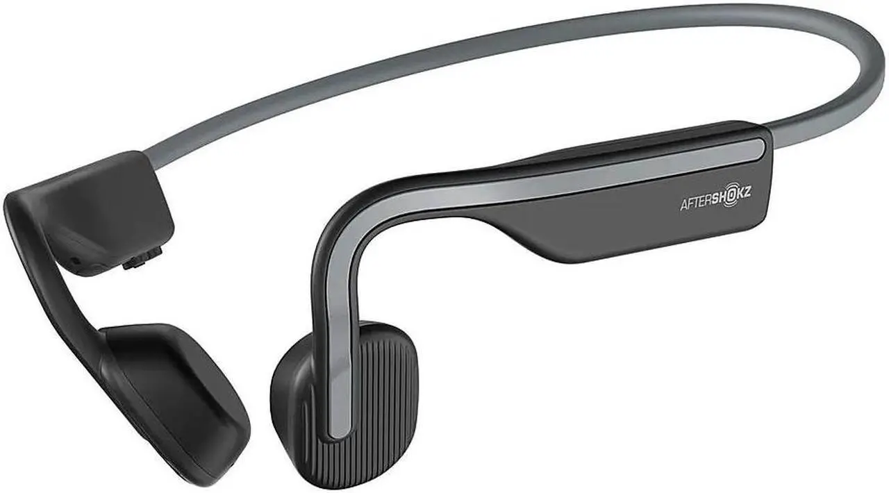 Alt view image 4 of 10 - Aftershokz OpenMove Open-Ear Wireless Headphones (Slate Grey)