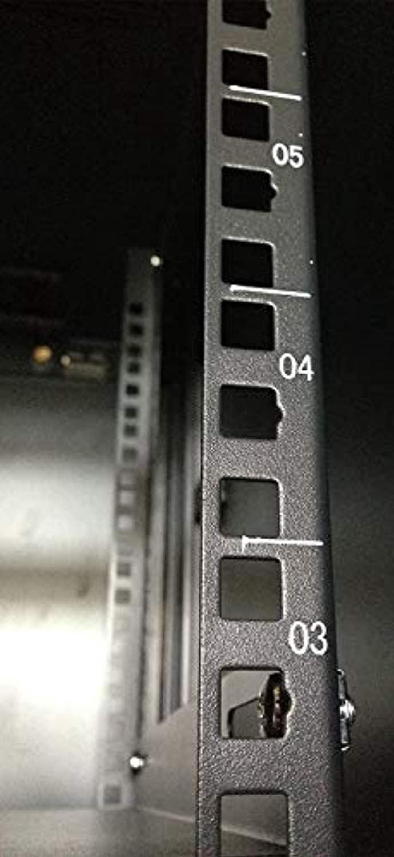 Alt view image 5 of 5 - Sysracks - Server Rack - Wall Cabinet - 6 U Wall Mount Rack Enclosure with Fans - Audio Rack - Network Rack - 24 Inch Depth AV Cabinet - Feet - PDU - Shelf - Locking Cabinet - Black