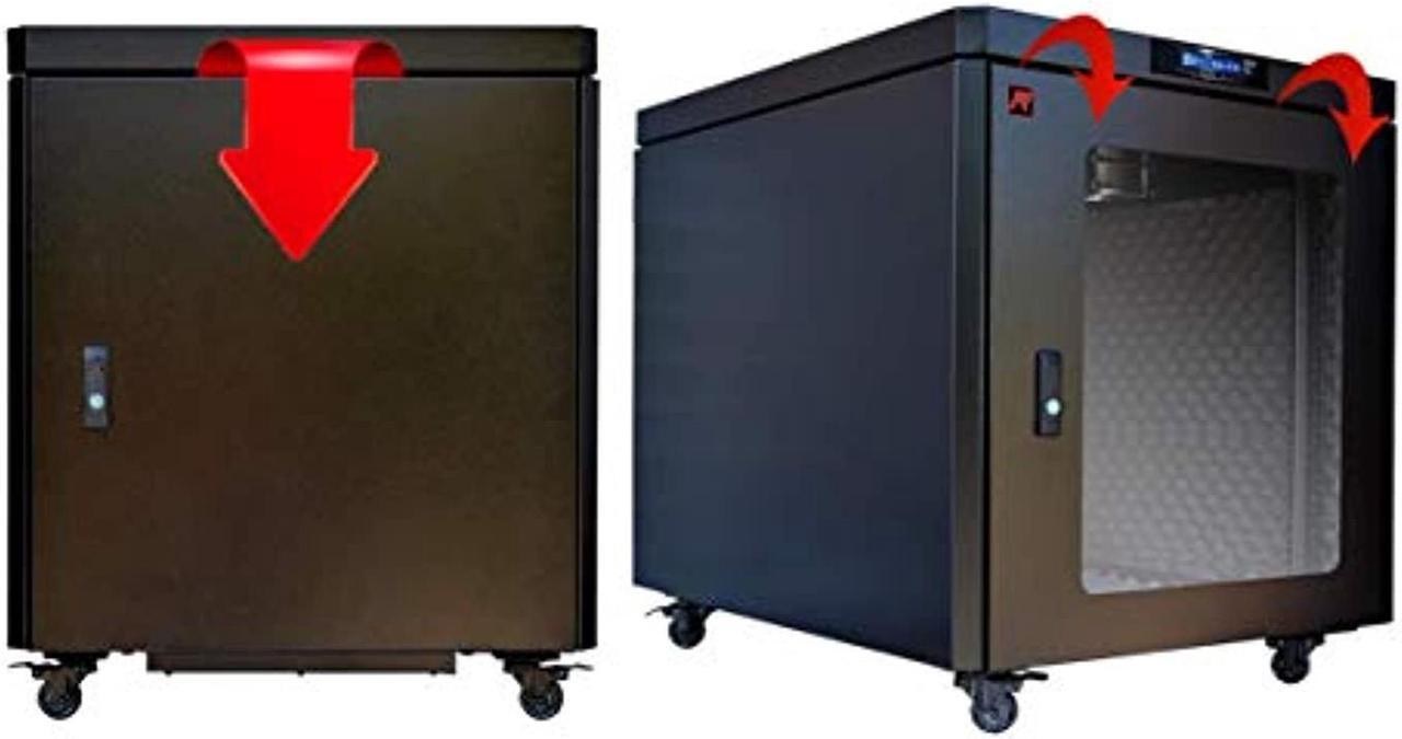Alt view image 5 of 5 - Sysracks 18U 35 inch Depth Soundproof Server Rack Cabinet Quiet Server Cabinet Enclosure Silent Acoustic Server Rack up to 36% Noise Reduction