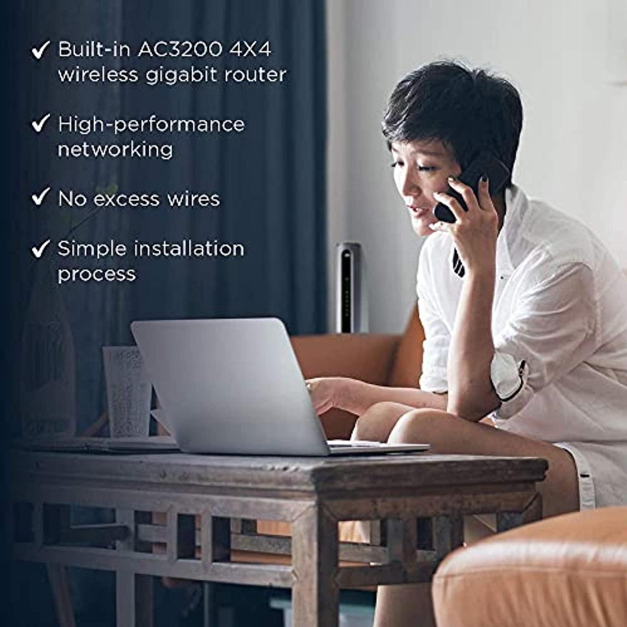 Alt view image 4 of 5 - Motorola MG8702 | DOCSIS 3.1 Cable Modem + Wi-Fi Router (High Speed Combo) with Intelligent Power Boost | AC3200 Wi-Fi Speed | Approved for Comcast Xfinity, Cox, and Charter Spectrum (MG8702-10)