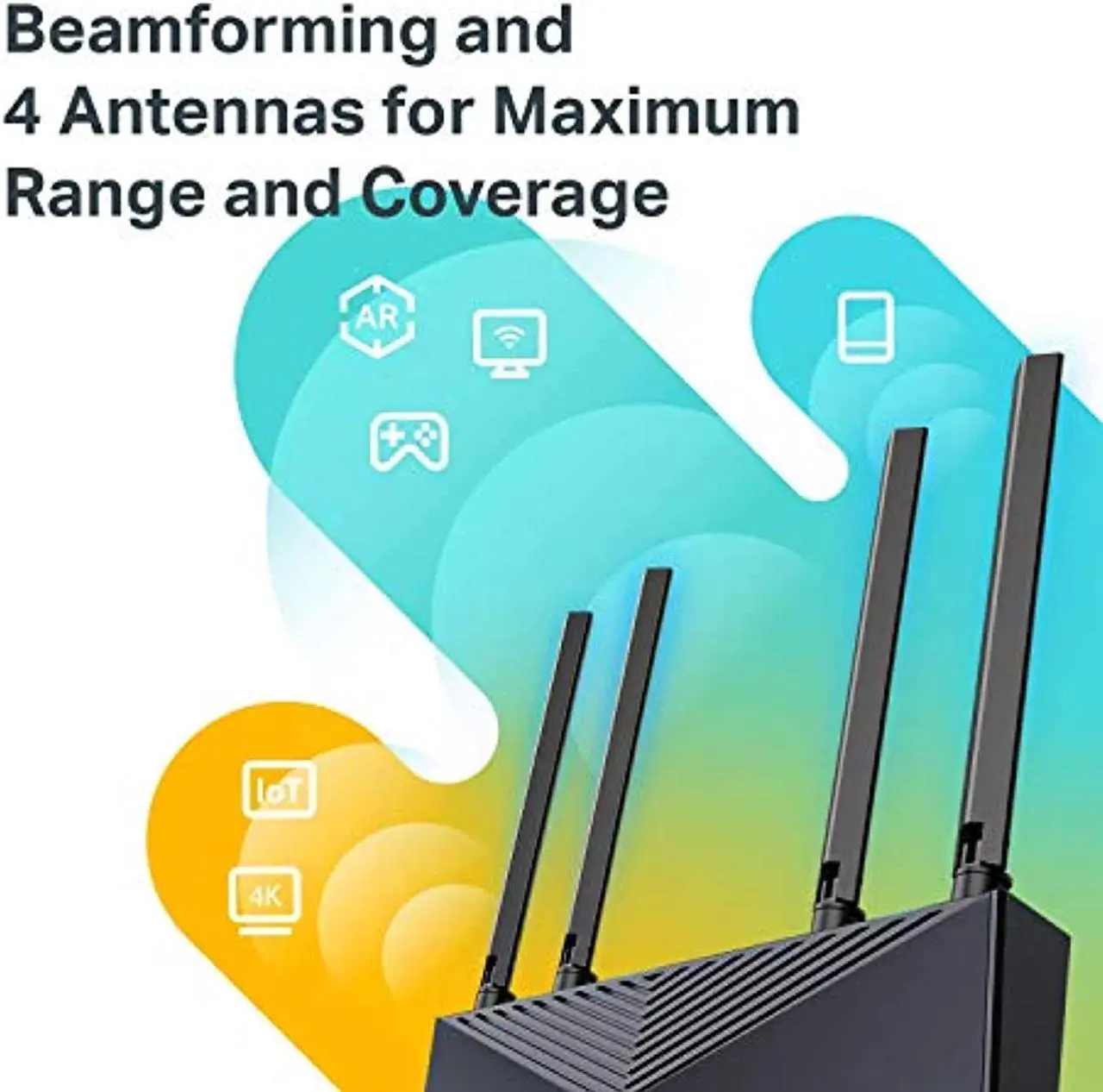 Alt view image 5 of 5 - TP-Link Wifi 6 AX1500 Smart WiFi Router (Archer AX10) - 802.11ax Router, 4 Gigabit LAN Ports, Dual Band AX Router,Beamforming,OFDMA, MU-MIMO, Parental Controls, Works with Alexa (ArcherAX10)