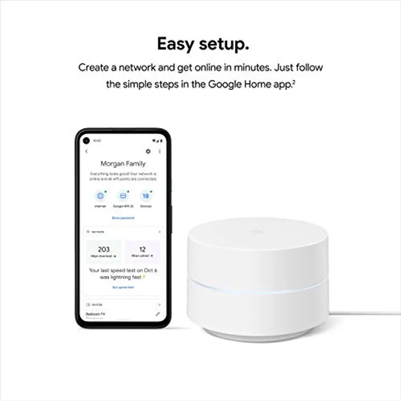 Alt view image 5 of 5 - Google Wifi - AC1200 - Mesh WiFi System - Wifi Router - 4500 Sq Ft Coverage - 3 pack (GJ2CQ)