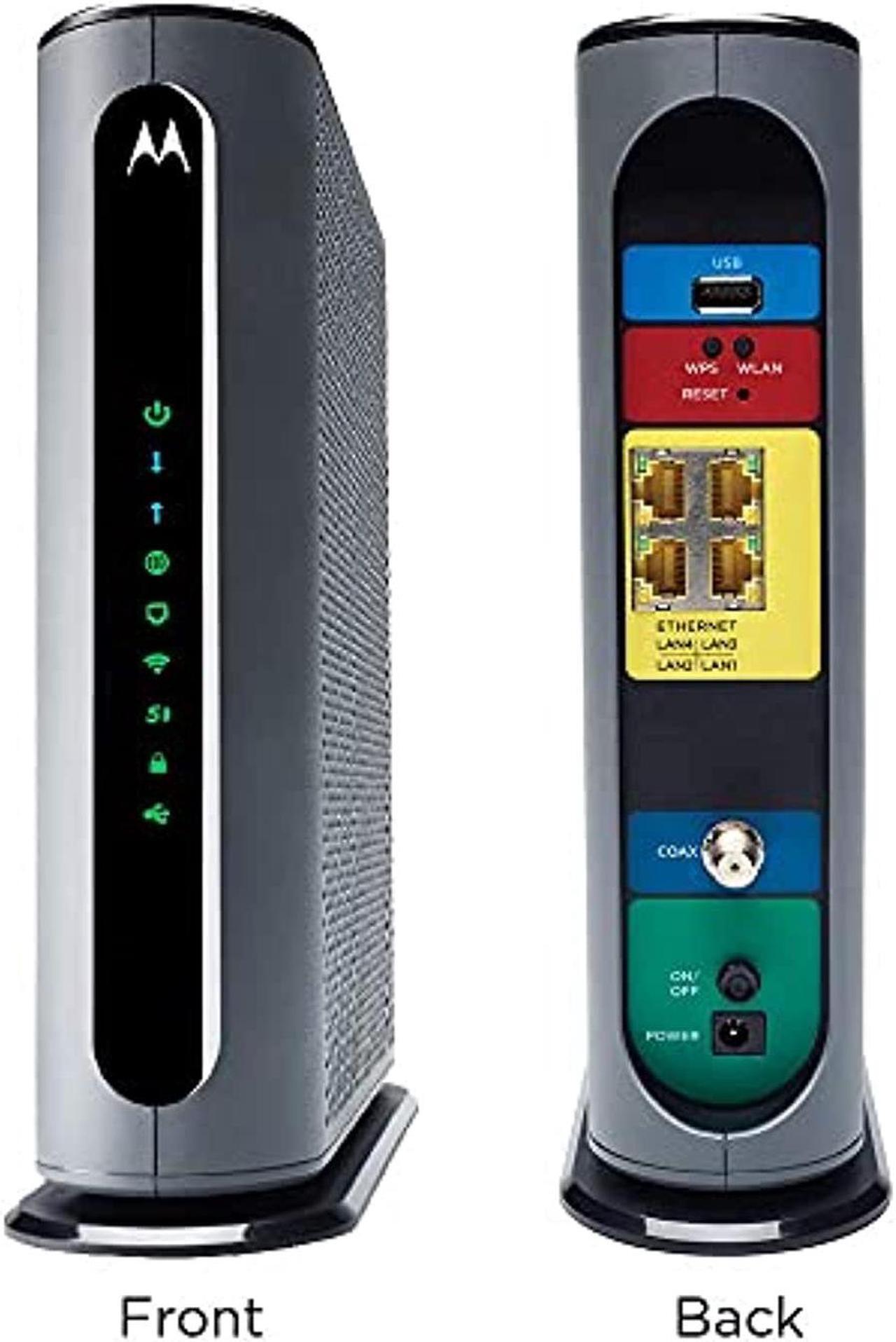 Alt view image 5 of 5 - Motorola MG8702 | DOCSIS 3.1 Cable Modem + Wi-Fi Router (High Speed Combo) with Intelligent Power Boost | AC3200 Wi-Fi Speed | Approved for Comcast Xfinity, Cox, and Charter Spectrum (MG8702-10)