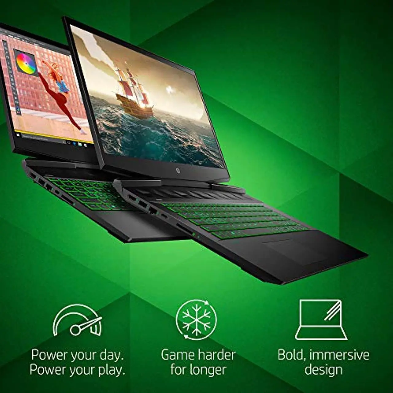 Alt view image 2 of 5 - HP Pavilion Gaming 15-Inch Laptop, Intel Core i5-9300H, NVIDIA GeForce GTX 1650, 12GB RAM, 256GB SSD, Windows 10 (15-dk0041nr, Black) (7KW86UA#ABA)