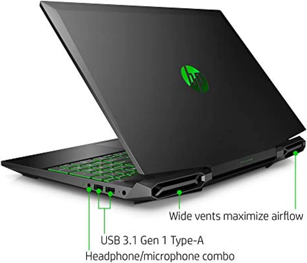 Alt view image 5 of 5 - HP Pavilion Gaming 15-Inch Laptop, Intel Core i5-9300H, NVIDIA GeForce GTX 1650, 12GB RAM, 256GB SSD, Windows 10 (15-dk0041nr, Black) (7KW86UA#ABA)