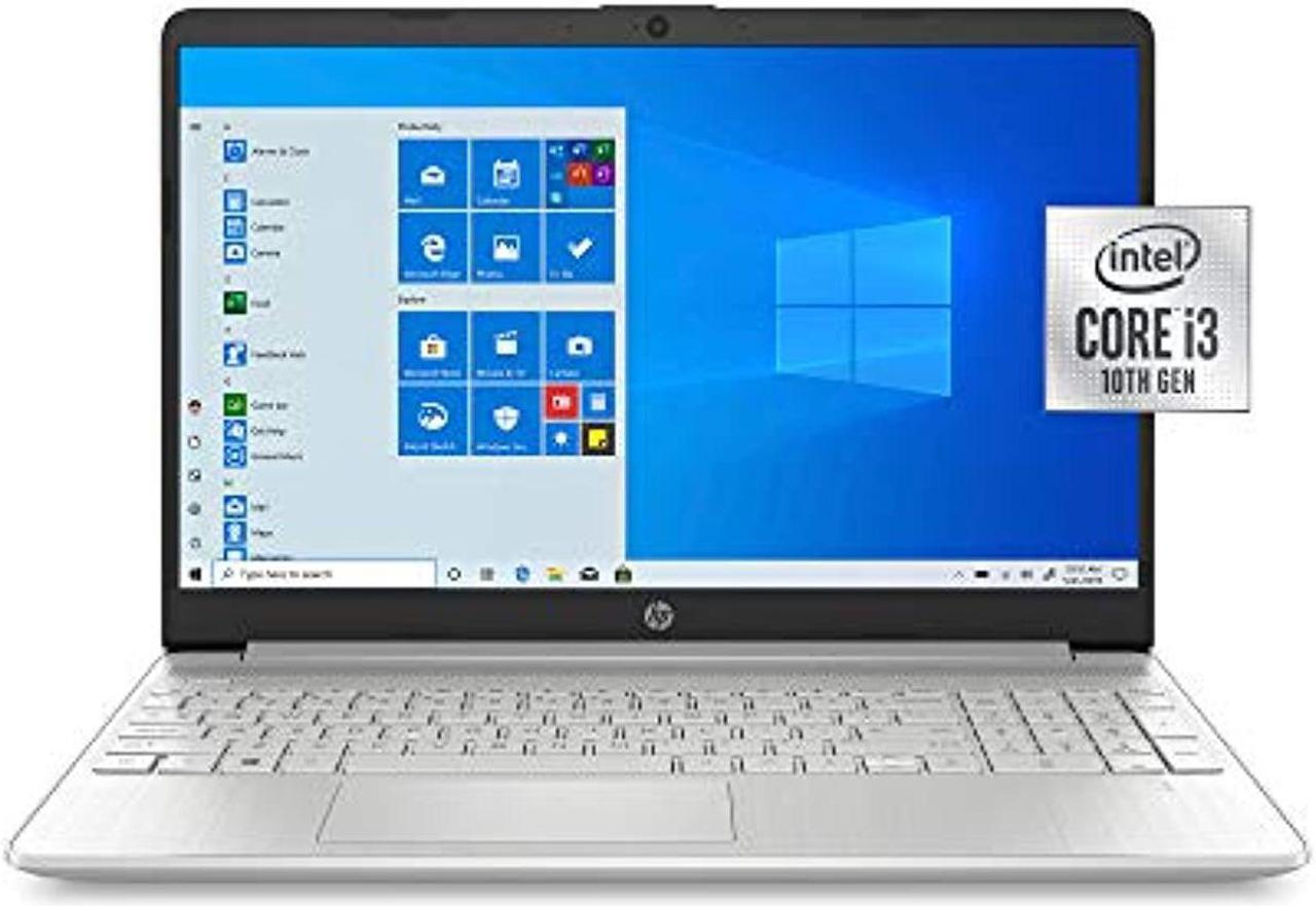 Main image of 2021 HP 15.6" HD LED Laptop PC, Intel Core i3-1005G1 Processor, 8GB RAM, 256GB SSD, Wi-Fi 5, HDMI, Webcam, Bluetooth, Windows 10 S, Natural Silver, W/ IFT Accessories (15-dy100x)