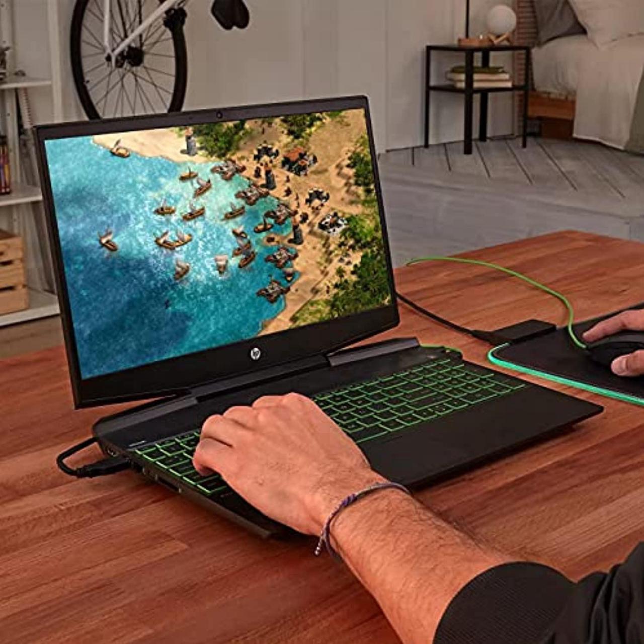 Alt view image 5 of 5 - HP 15-dk1045tg 15.6" Pavilion Gaming Laptop - Intel Core i5-10300H QC, 8GB RAM, 256GB SSD, Nvidia GTX 1650, Backlit KB - Black