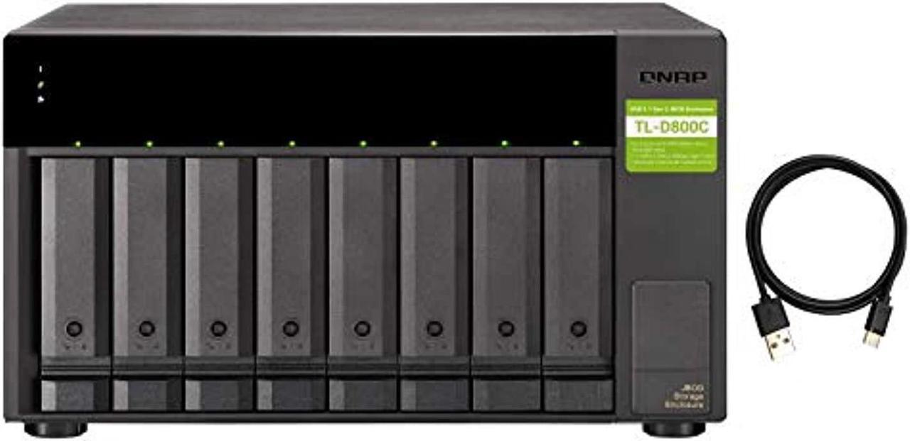 Main image of QNAP TL-D800C 8 Bay Desktop JBOD Storage Enclosure with USB 3.2 Gen 2 Type-C Connectivity (TL-D800C)