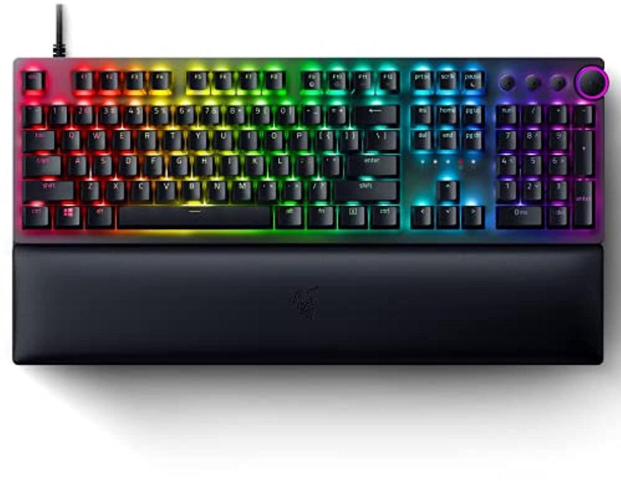 Main image of Razer Huntsman V2 Optical Gaming Keyboard: Fastest Linear Optical Switches Gen-2 w/ Sound Dampeners and  8000Hz Polling Rate - Doubleshot PBT Keycaps - Dedicated Media Keys (RZ03-03930200-R3U1)