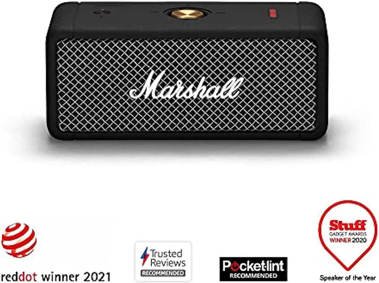 Alt view image 3 of 5 - Marshall Emberton Bluetooth Portable Speaker - Black (1001908)
