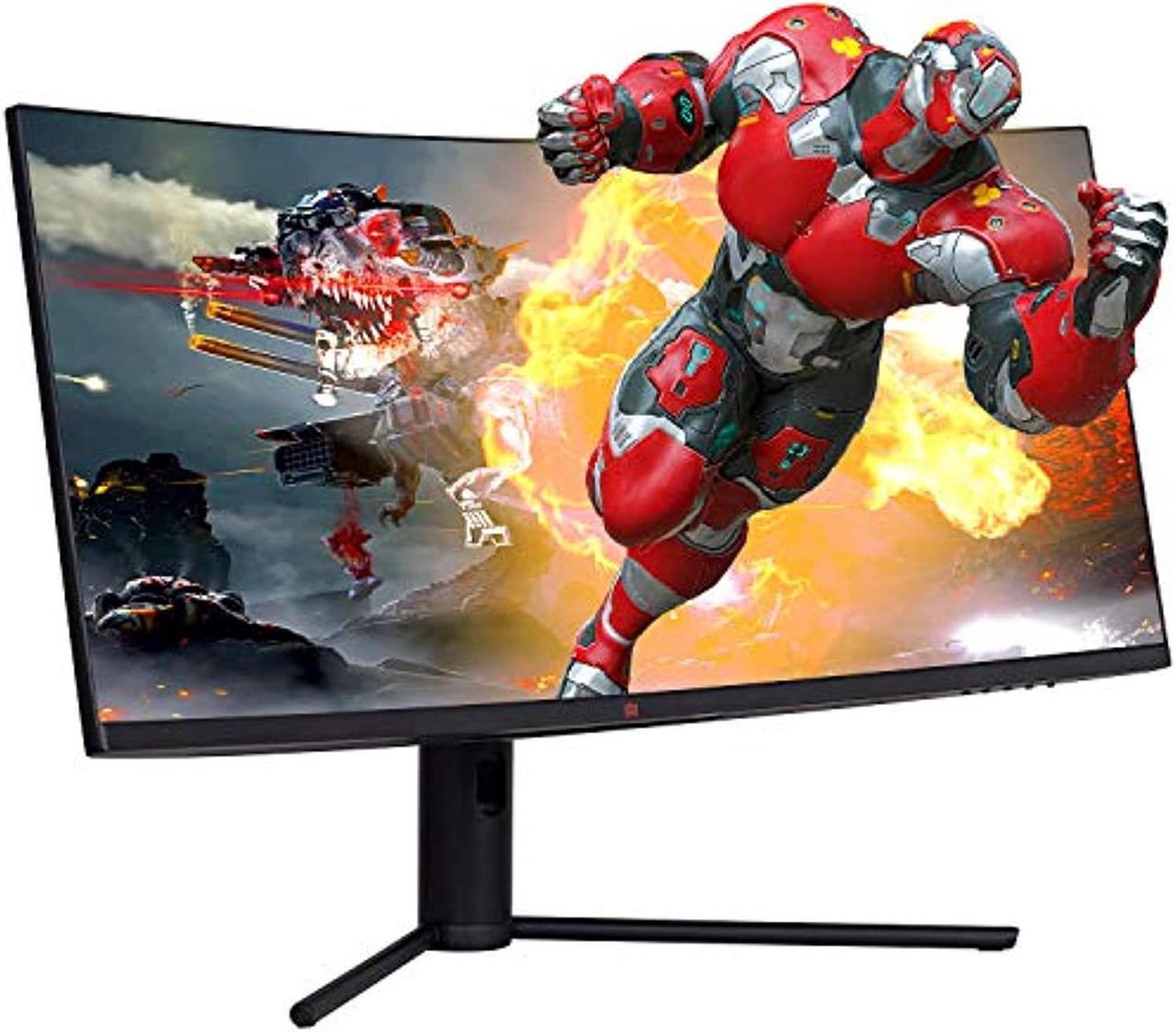Alt view image 2 of 8 - deco gear 34" 3440x1440 21:9 ultrawide curved monitor, 144hz, hdr10, 4000:1 contrast ratio, 99% srgb, 16.7 million colors, adaptive sync, blue light reduction