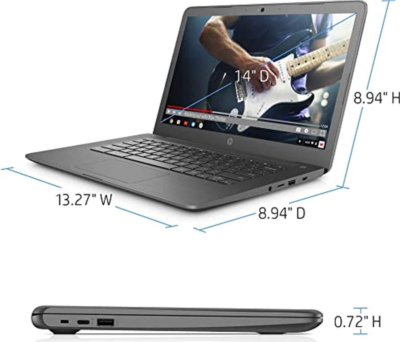Alt view image 4 of 5 - HP Chromebook 14 FHD Laptop, Dual-core Intel Celeron Processor N3350, 4GB RAM, 64GB eMMC Storage, 14-inch FHD IPS Display, Google Chrome OS, Dual Speakers and Audio by B and O (14-ca064dx, 2 (3T0J1UA)