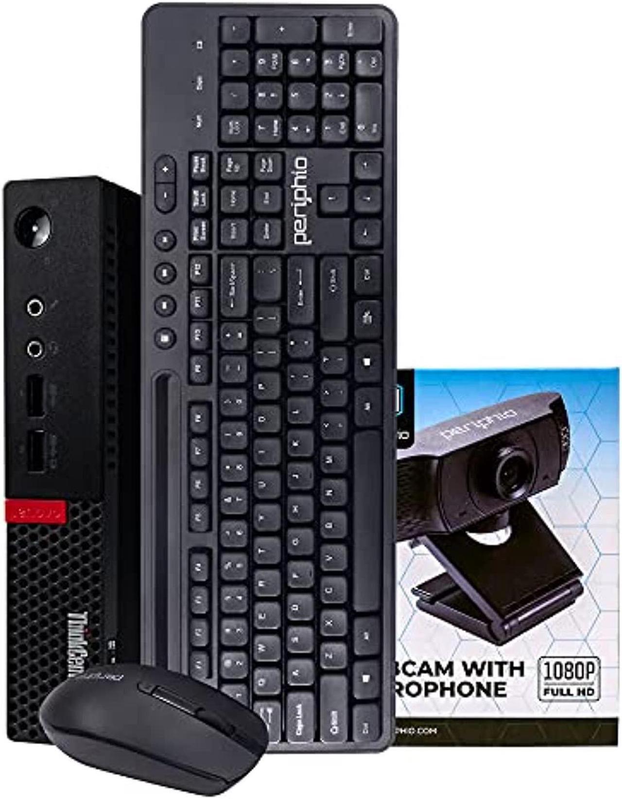 Main image of Lenovo ThinkCentre M600 Micro Desktop Computer PC, Intel Pentium, 8GB RAM, 512GB SSD, Windows 10 Pro, New Webcam, Wireless Keyboard  and  Mouse, WiFi (Renewed)