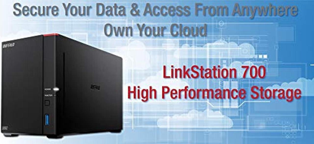 Alt view image 2 of 5 - BUFFALO LinkStation 710 2TB 1-Bay Home Office Private Cloud Data Storage with Hard Drives Included (LS710D0201)