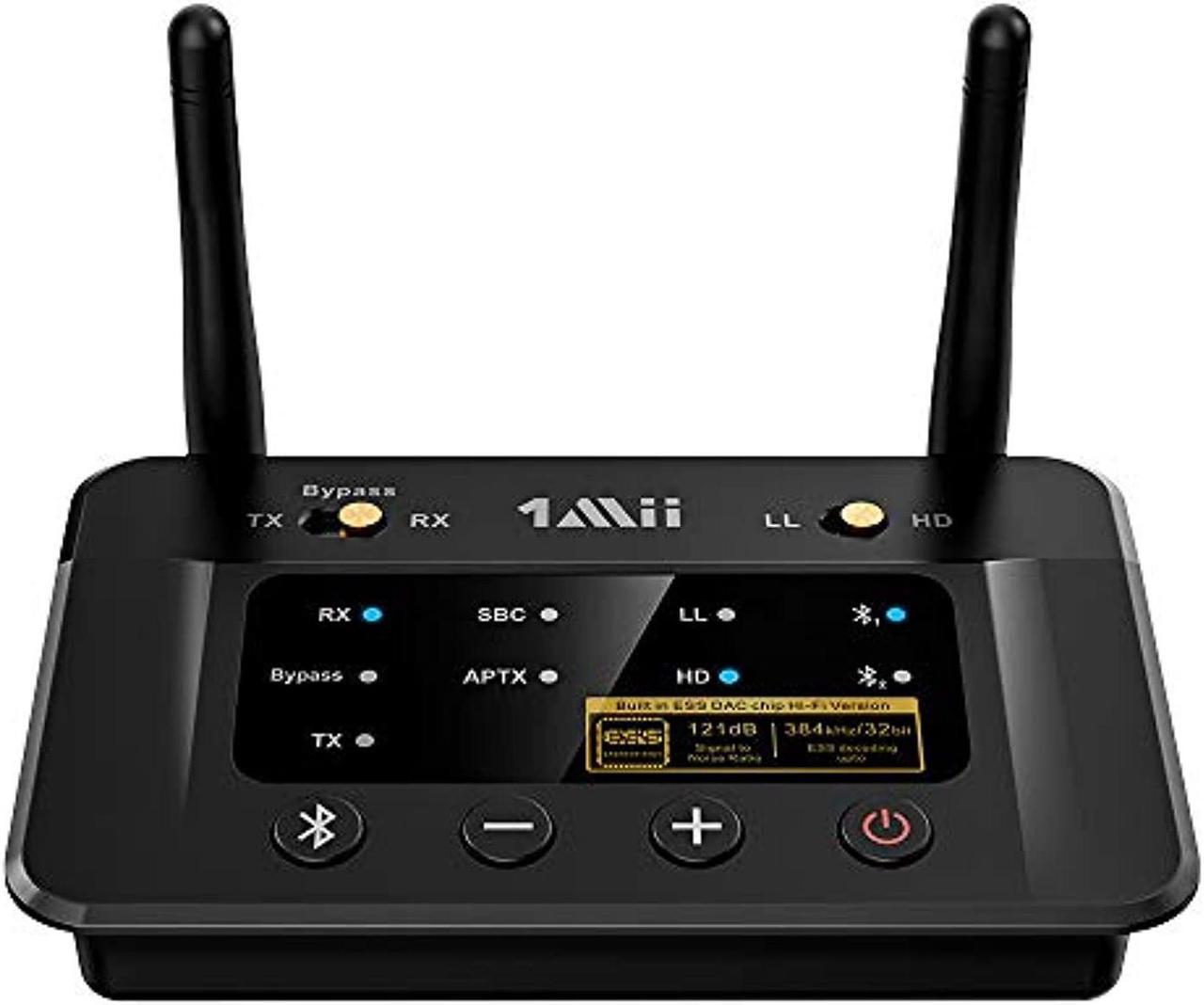 Main image of 1Mii Bluetooth 5.0 Transmitter Receiver for Home Stereo TV, HiFi Wireless Audio Adapter with Audiophile ESS DAC  and  AptX HD/Low Latency, Long Range, Optical RCA AUX 3.5mm Outputs/Inputs